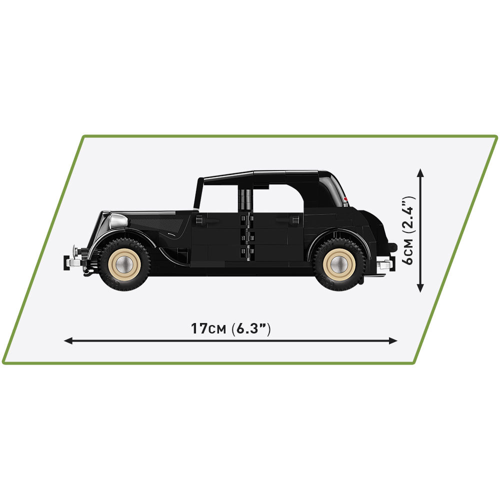 Wymiary modelu Citroëna: 17 × 6 × 6 cm
