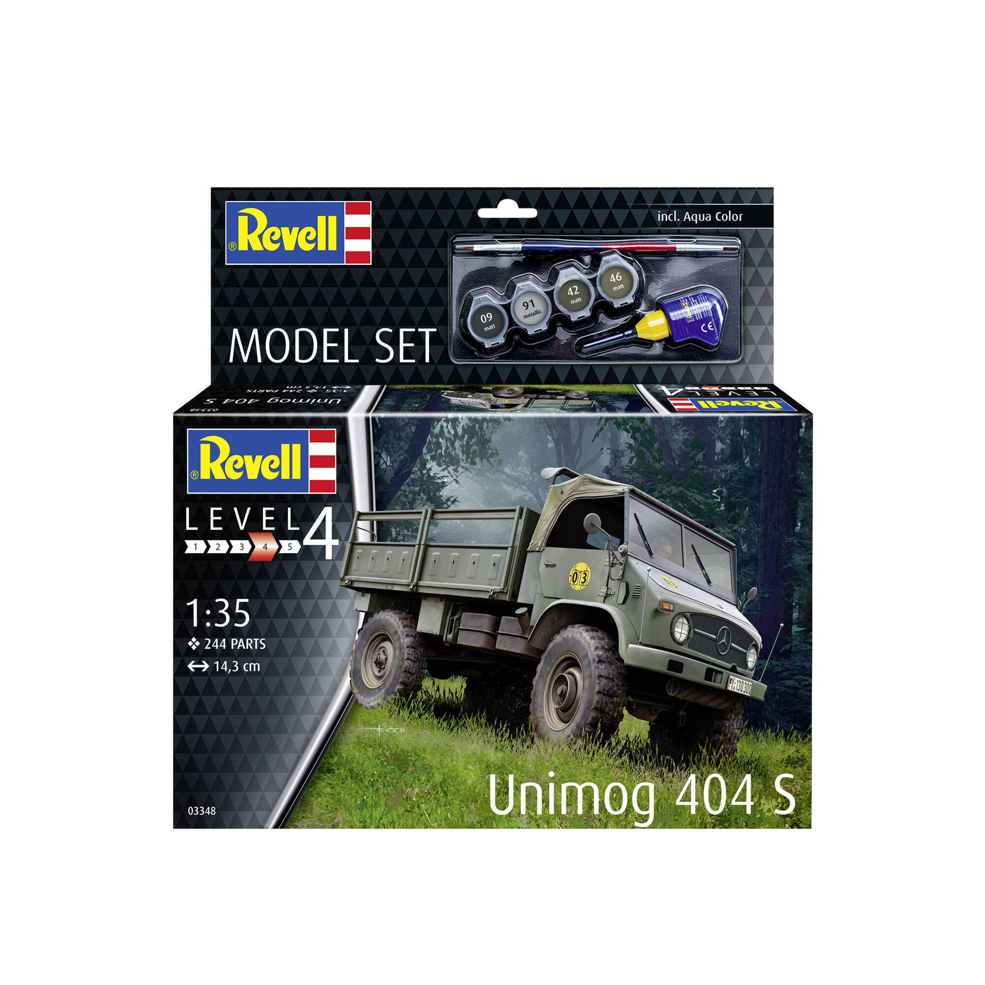 Opakowanie zestawu modelarskiego Unimog 404 S