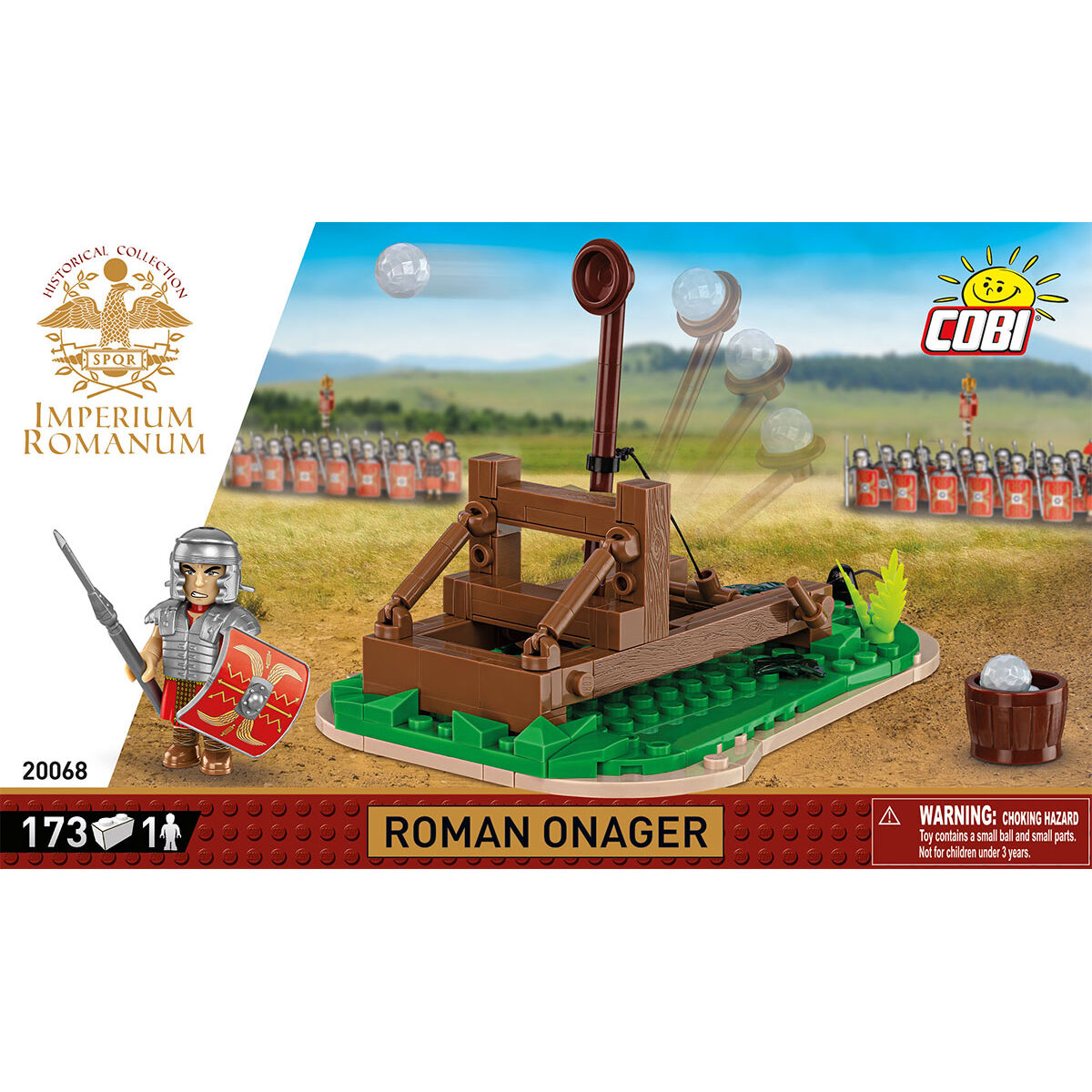 Onager z figurką rzymskiego legionisty