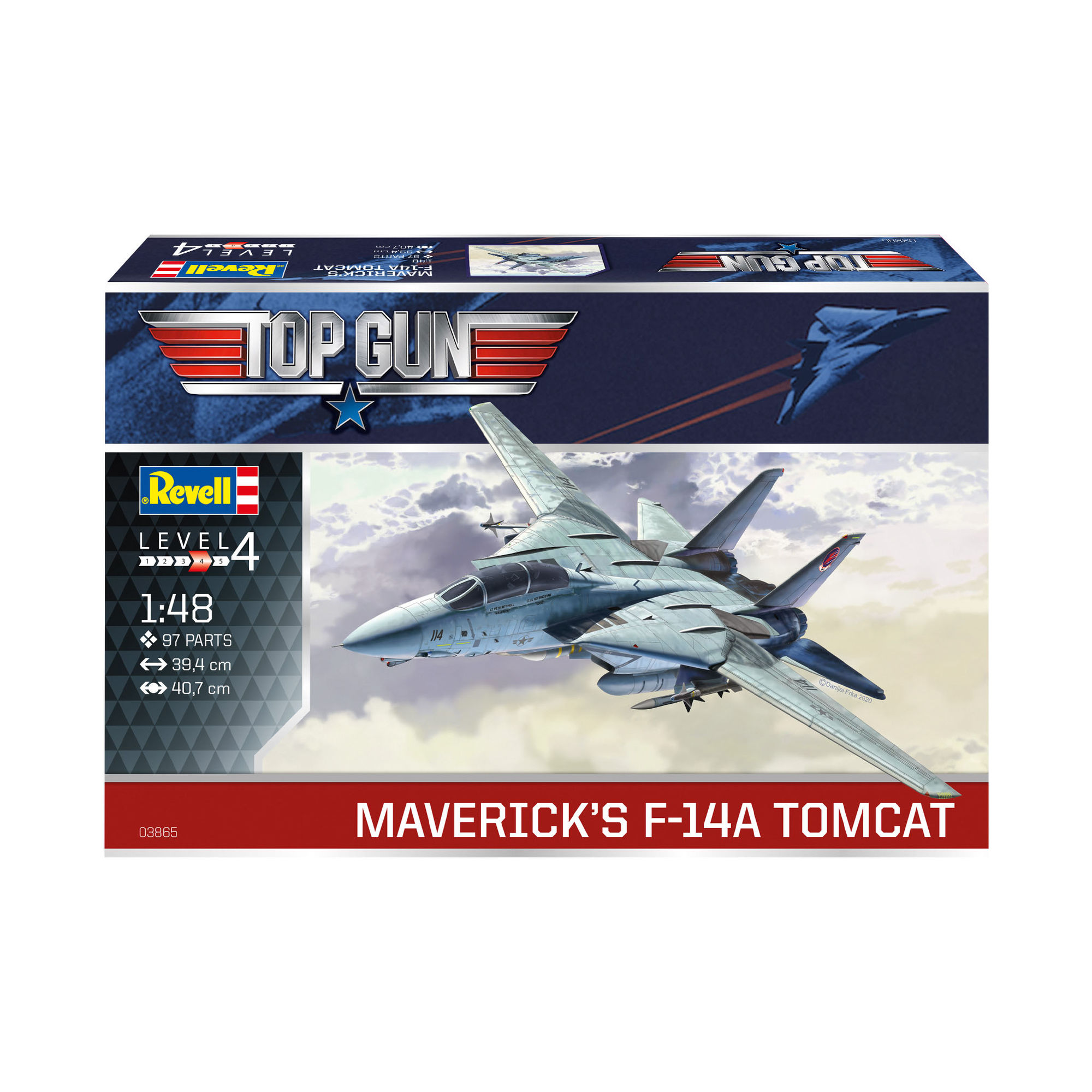 Pudełko zestawu modelu F-14A Tomcat w skali 1:48