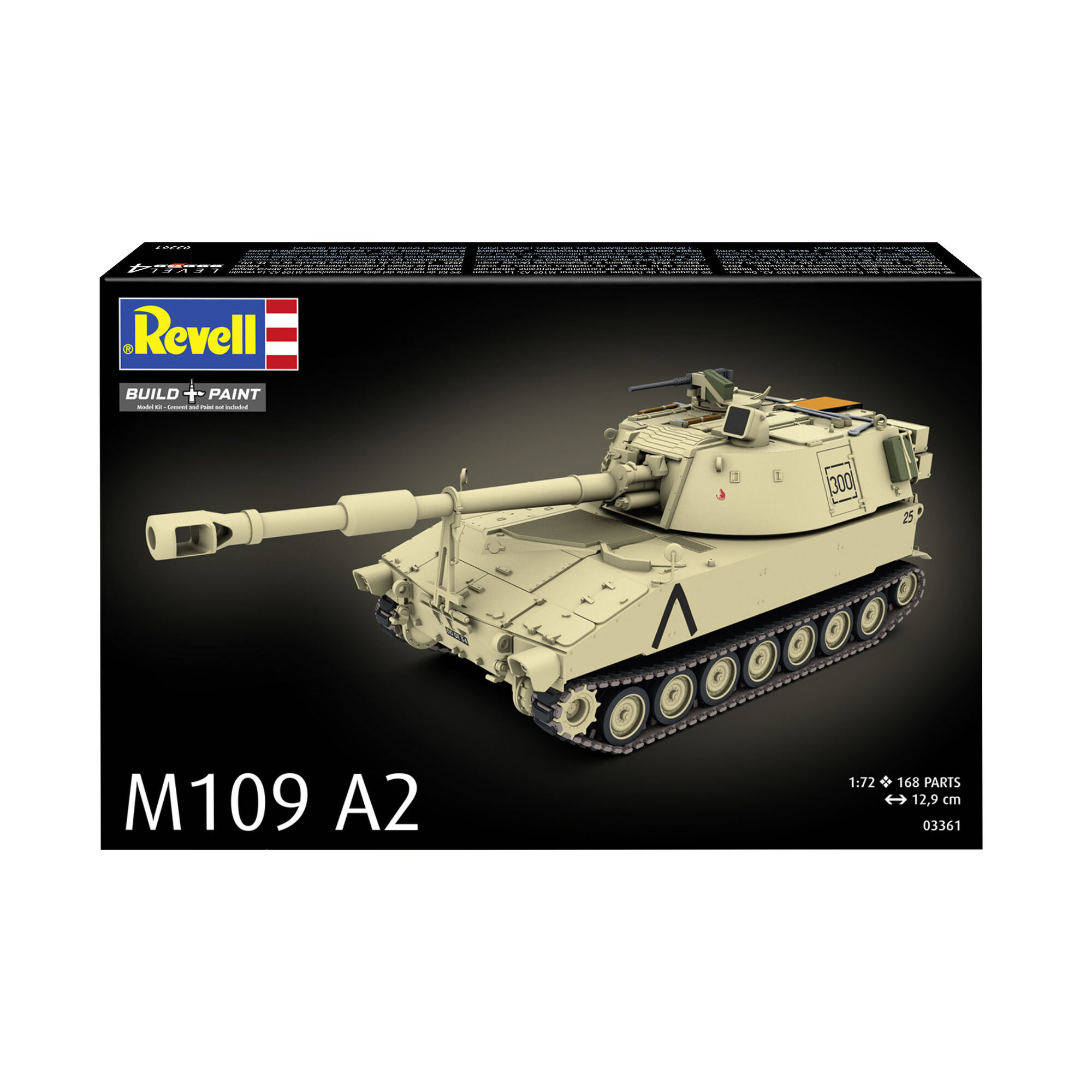 Model M109 A2 na opakowaniu Revell