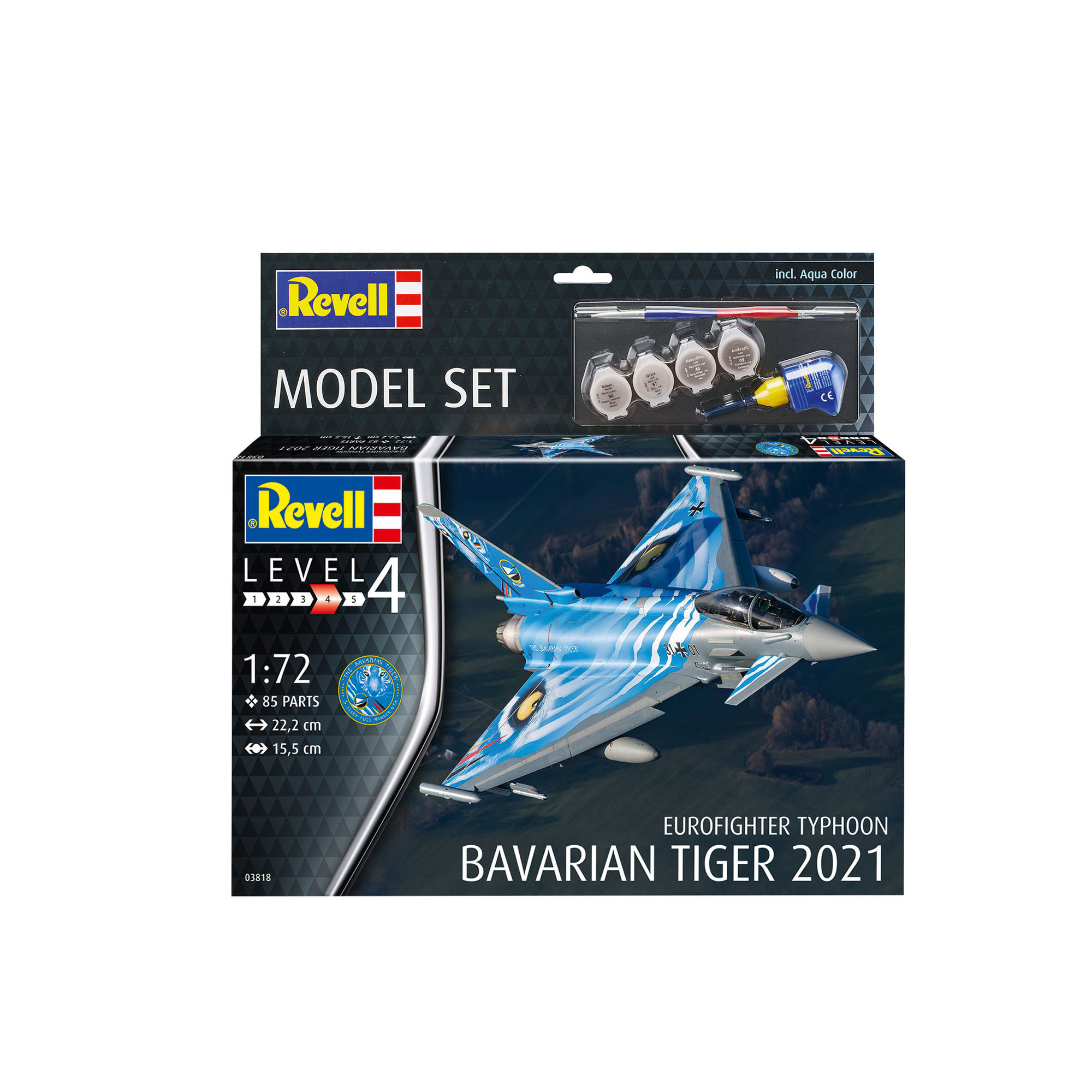 Opakowanie zestawu modelarskiego Eurofighter Typhoon Bavarian Tiger