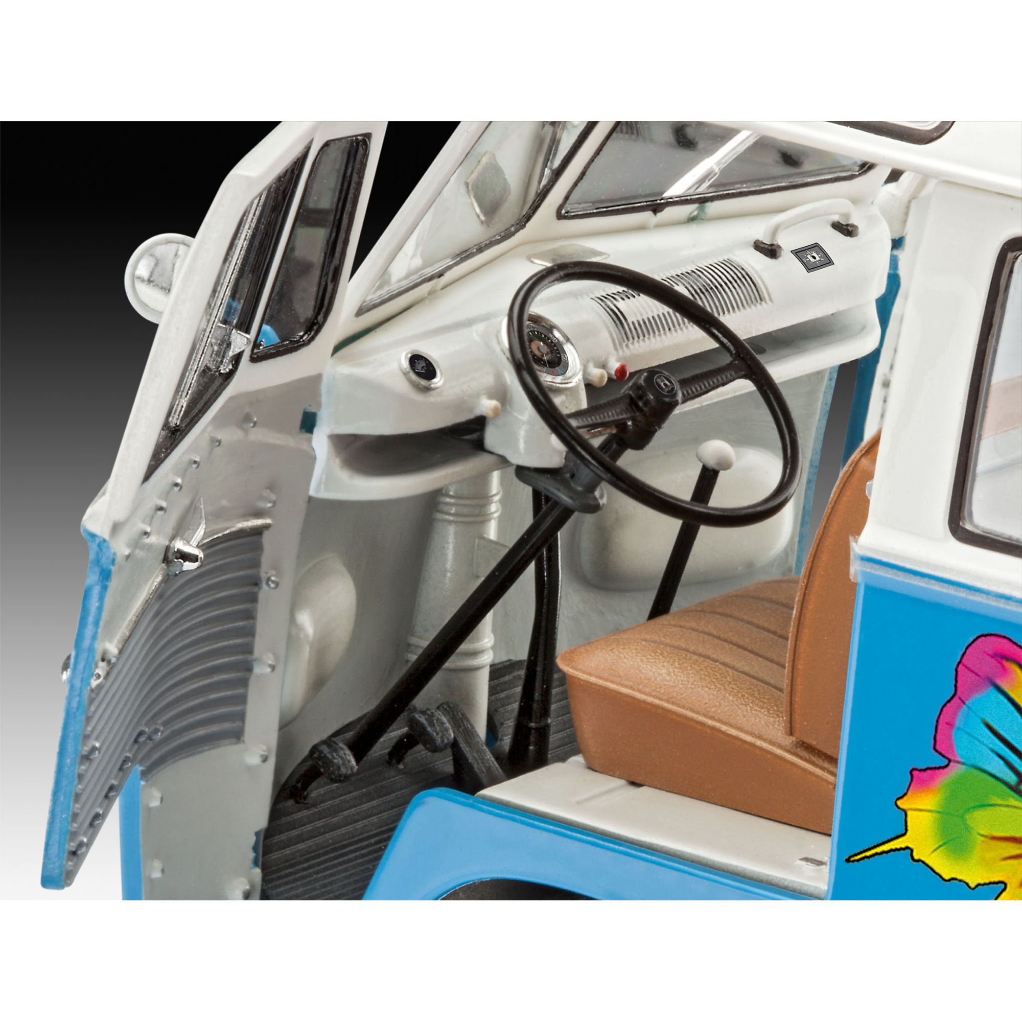 Szczegół kabiny kierowcy modelu Volkswagen T1