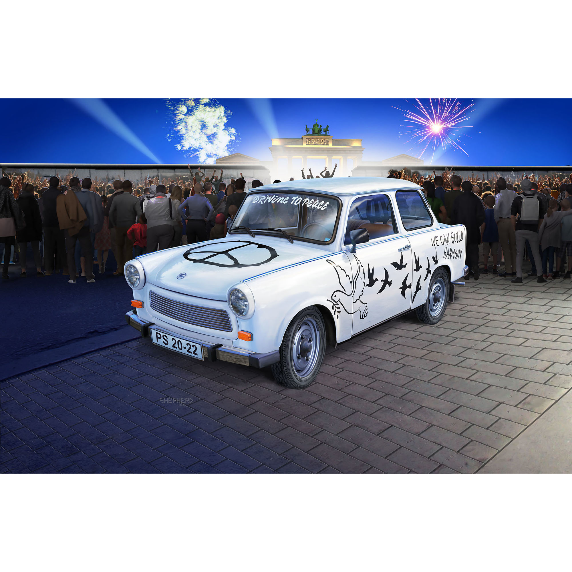 Detal komory silnika modelu Trabant 601 S
