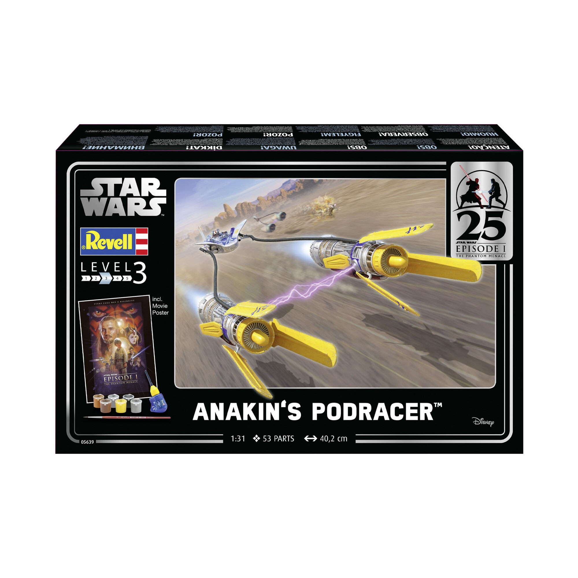 Pudełko zestawu modelarskiego Anakin's Podracer