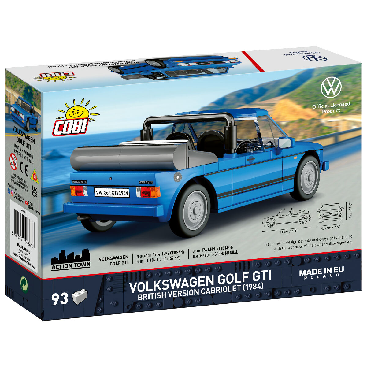 Volkswagen Golf GTI Cabriolet z widoku tylnego