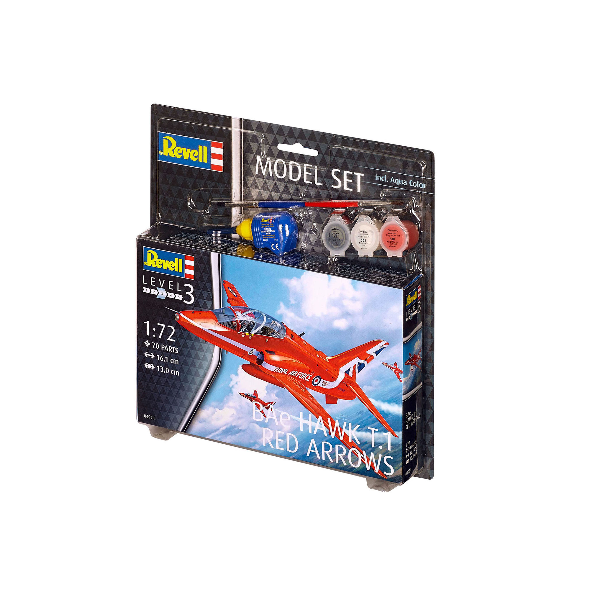 Opakowanie zestawu Revell BAE Hawk T.1 Red Arrows z akcesoriami