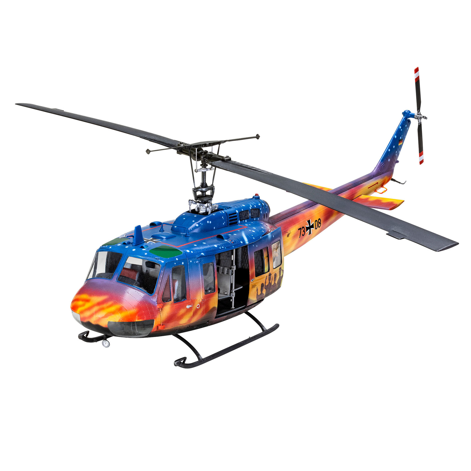 Złożony model śmigłowca Bell UH-1D w malowaniu Goodbye Huey