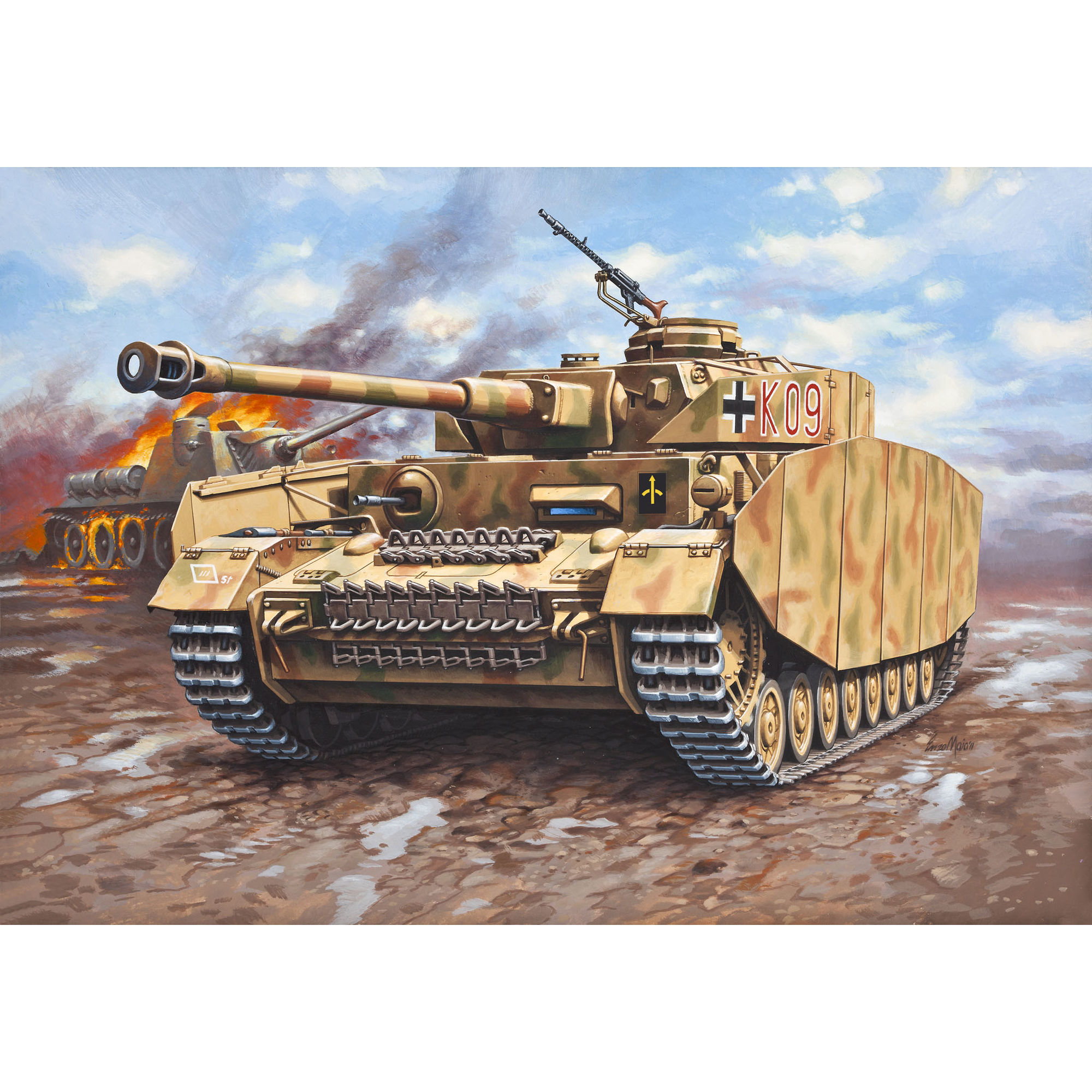 Ilustracja czołgu PzKpfw. IV Ausf. H