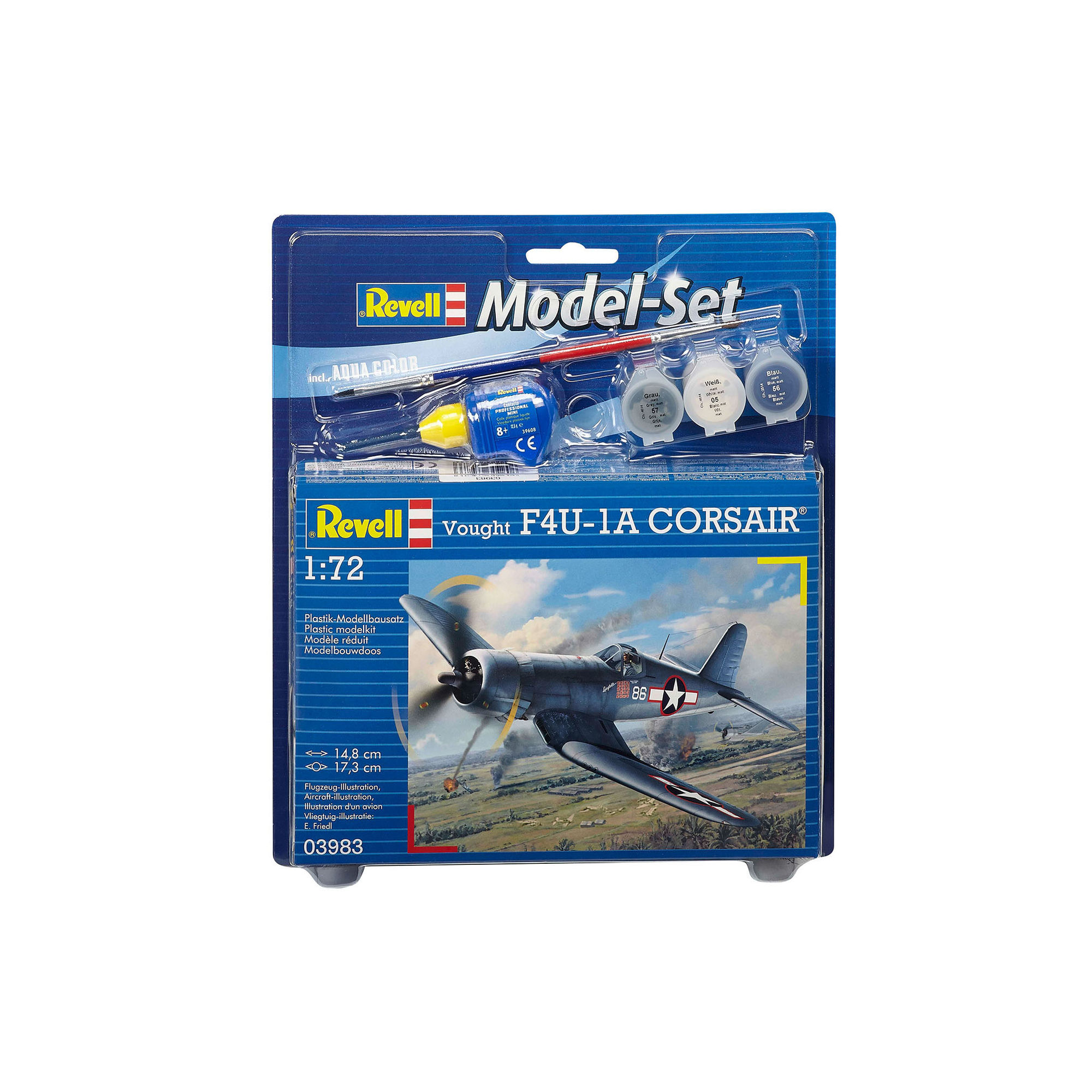 Opakowanie zestawu Revell Model Set Corsair 1:72