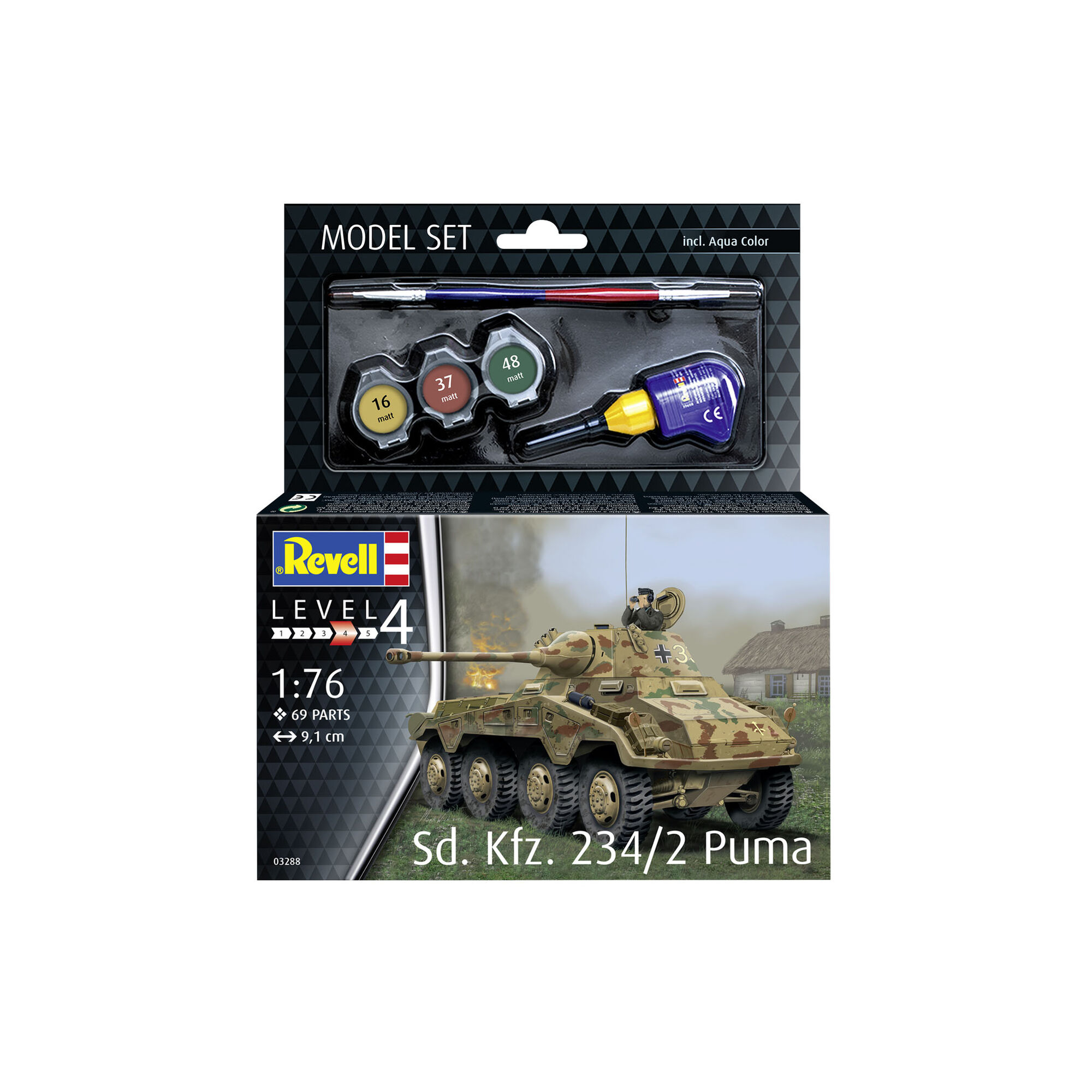 Opakowanie zestawu modelarskiego Revell Sd.Kfz. 234/2 Puma