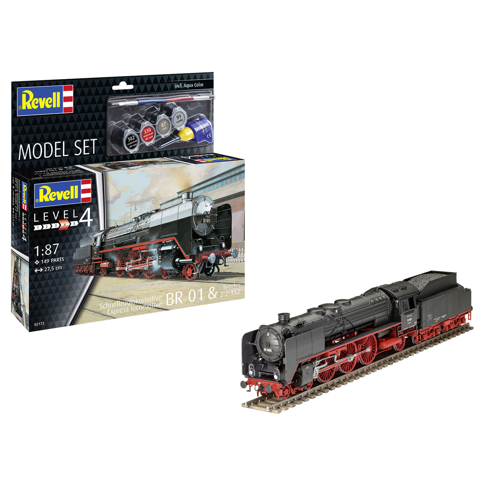 Złożony model lokomotywy BR 01 z tendrem