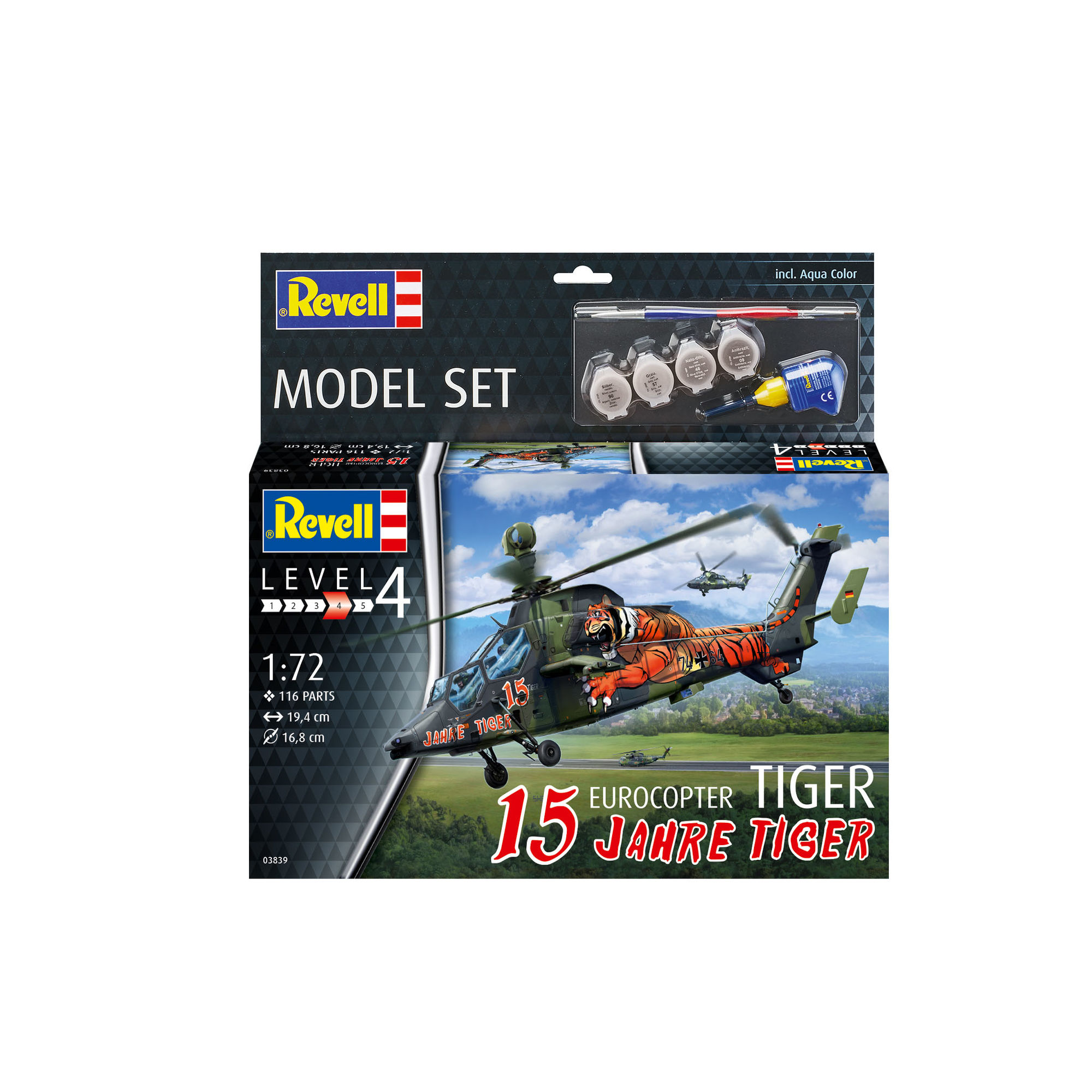 Pudełko zestawu modelarskiego Eurocopter Tiger 15 Jahre