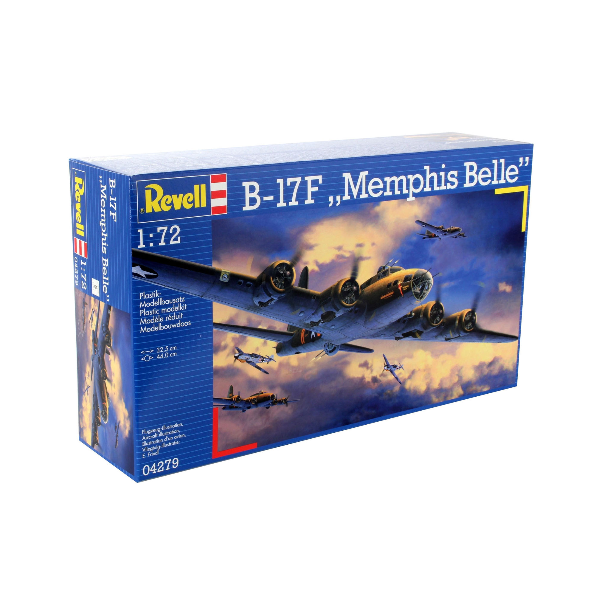 Pudełko modelu Revell B-17F Memphis Belle w skali 1:72