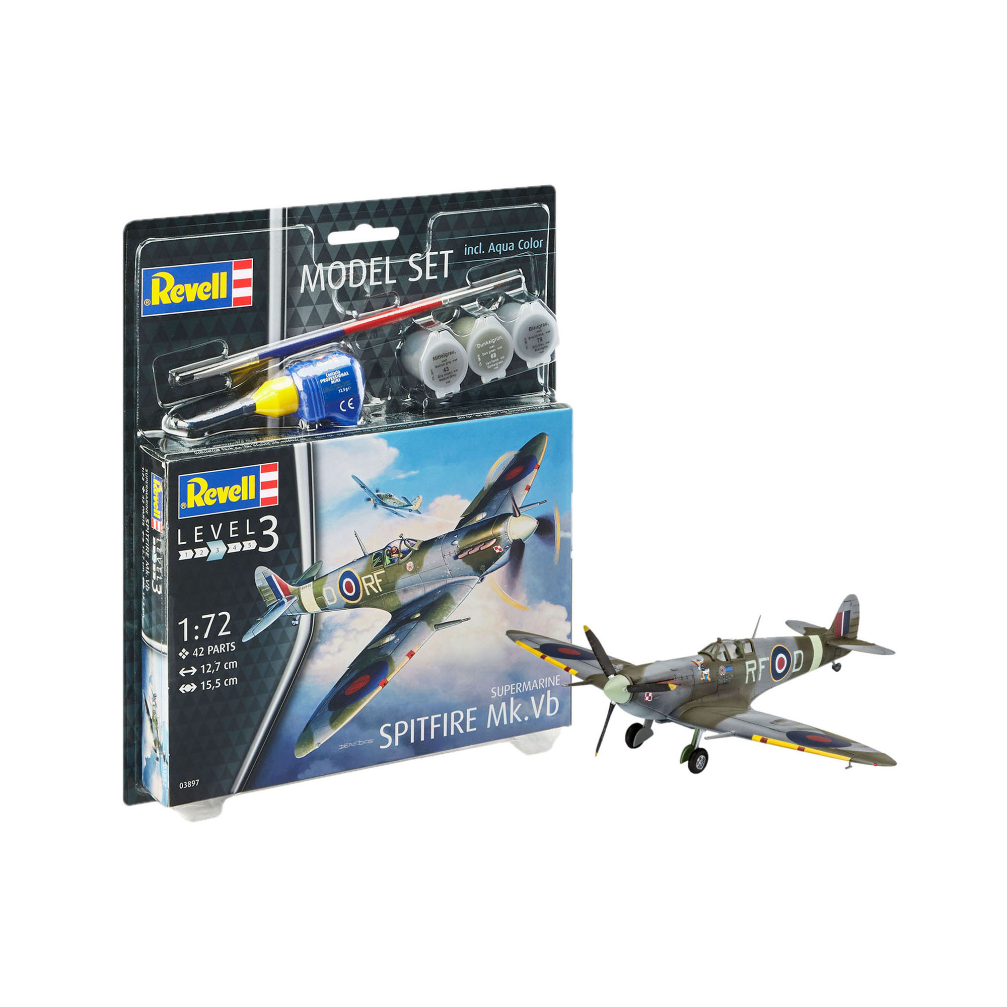 Zmontowany model samolotu Supermarine Spitfire Mk.Vb