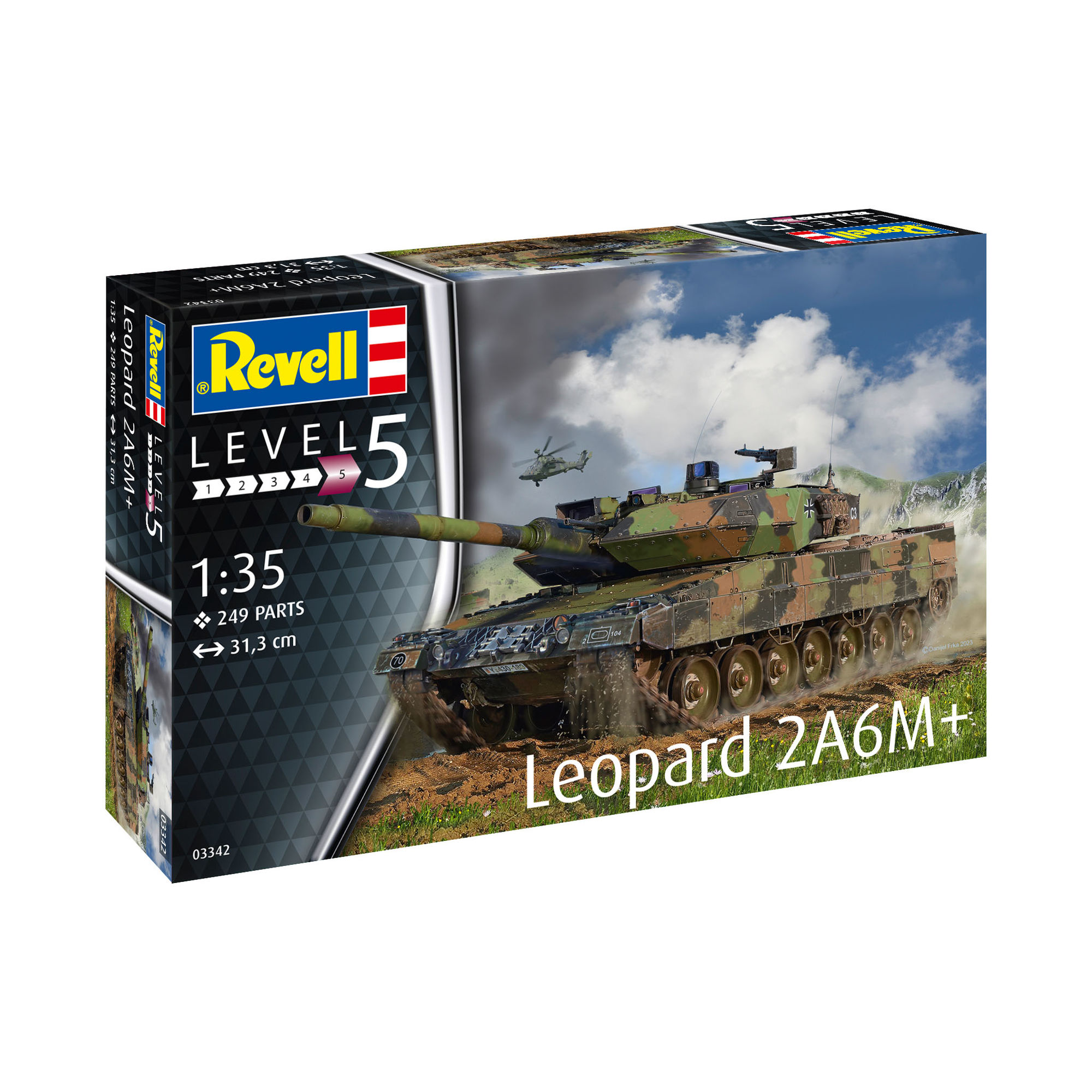 Pudełko modelu Leopard 2A6M+ w skali 1:35