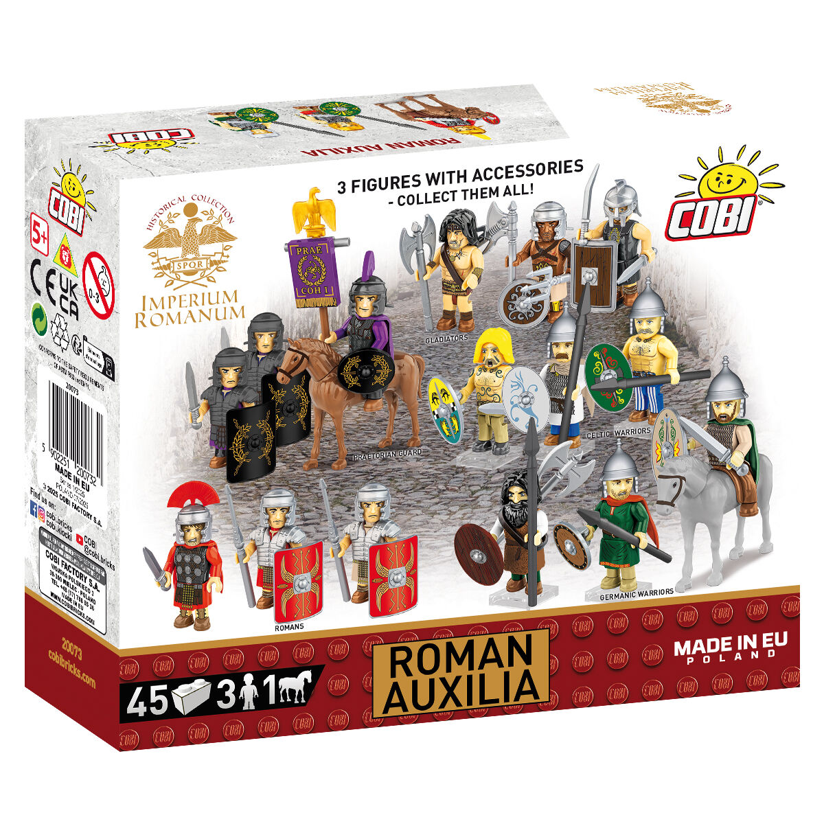 Pudełko zestawu Roman Auxilia z trzema figurkami