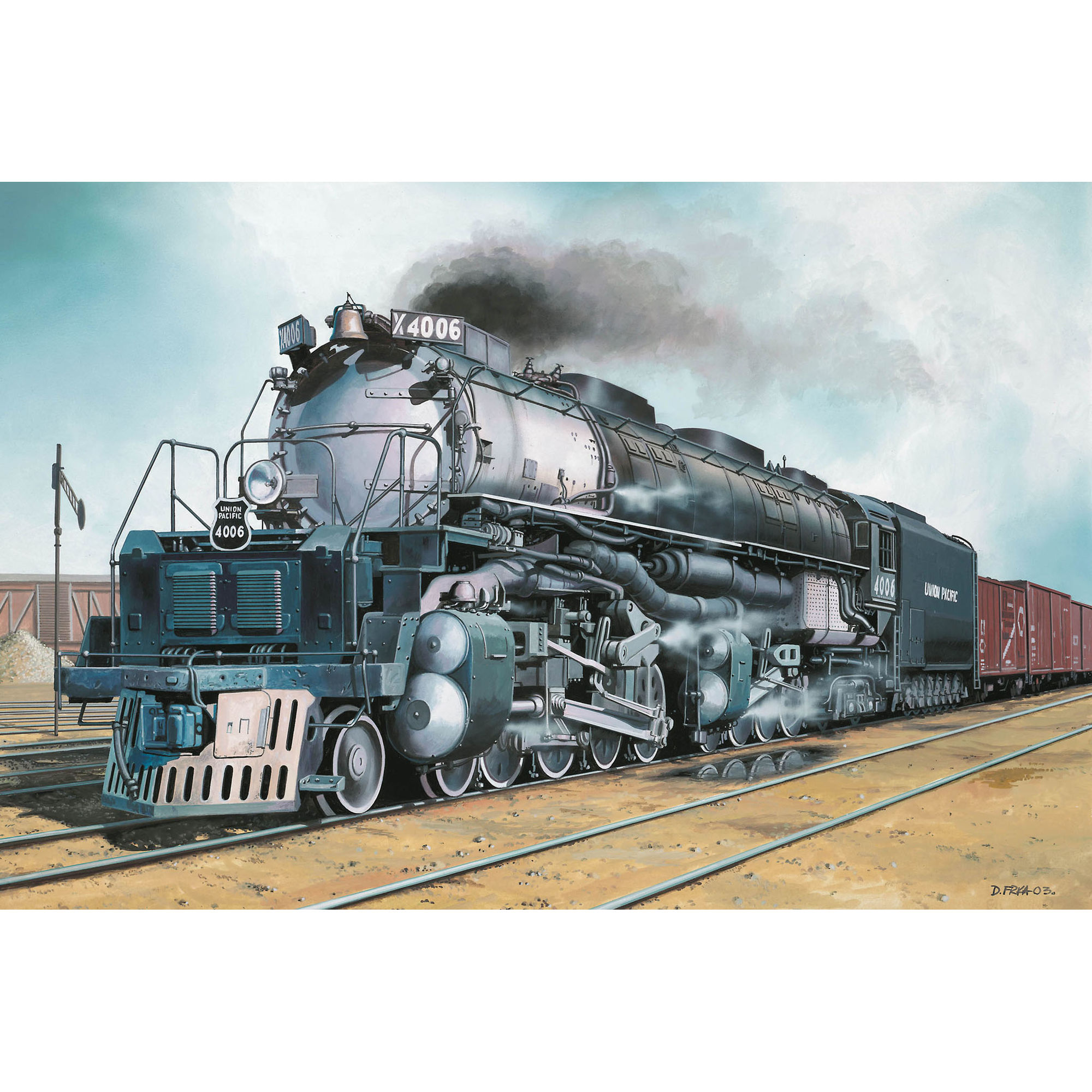 Ilustracja lokomotywy Big Boy Union Pacific