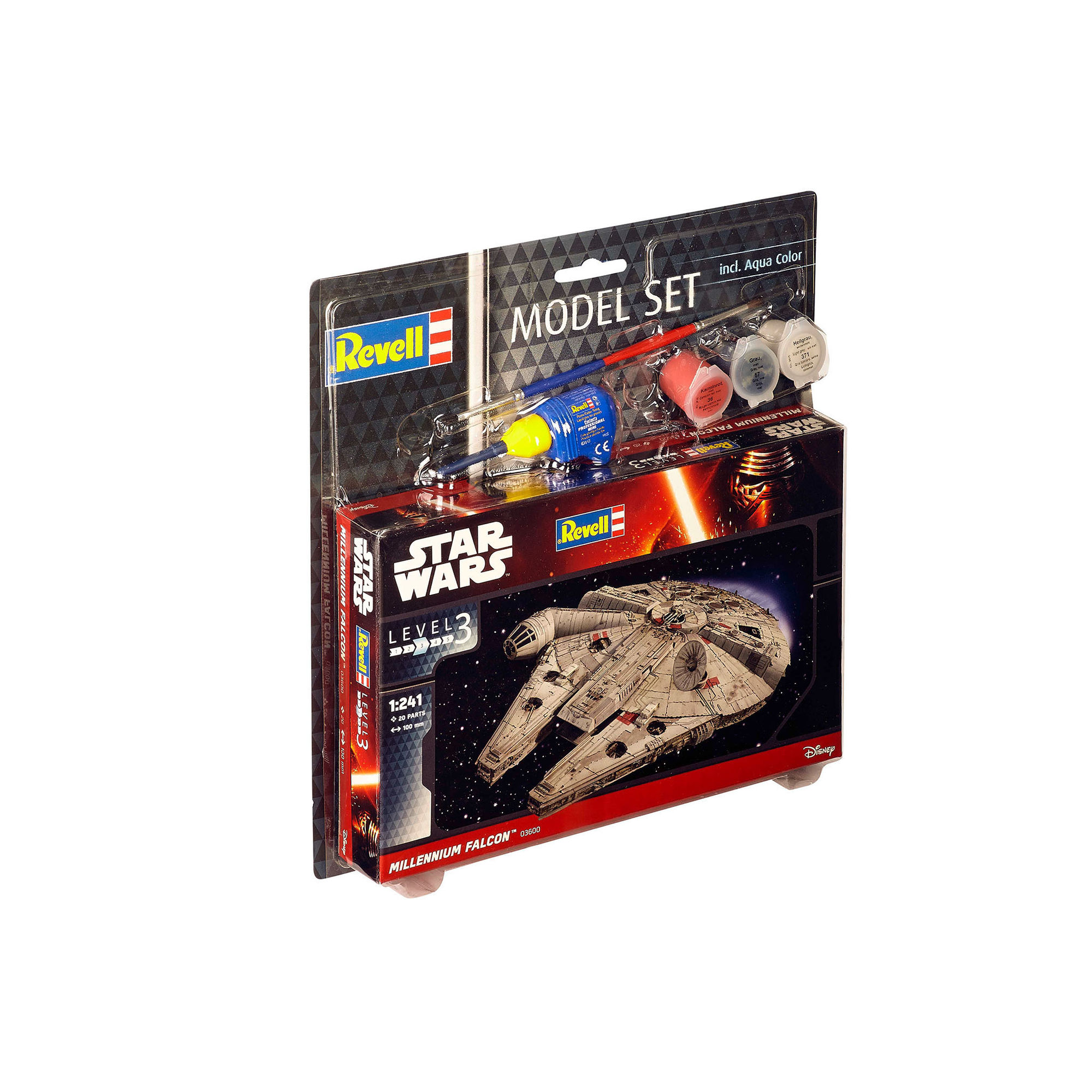 Millennium Falcon na podstawce ekspozycyjnej