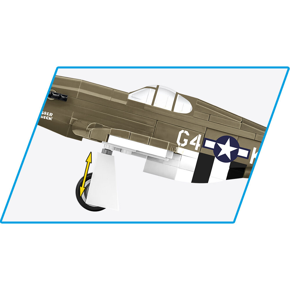 Ruchome gumowe koło modelu Mustang P-51B