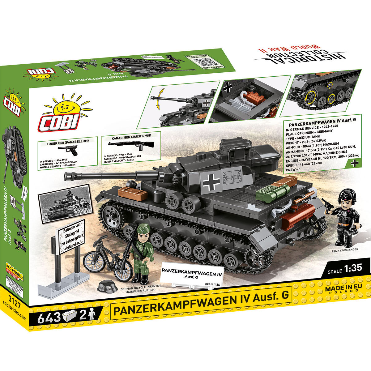 Panzerkampfwagen IV Ausf. G z widocznym tyłem modelu