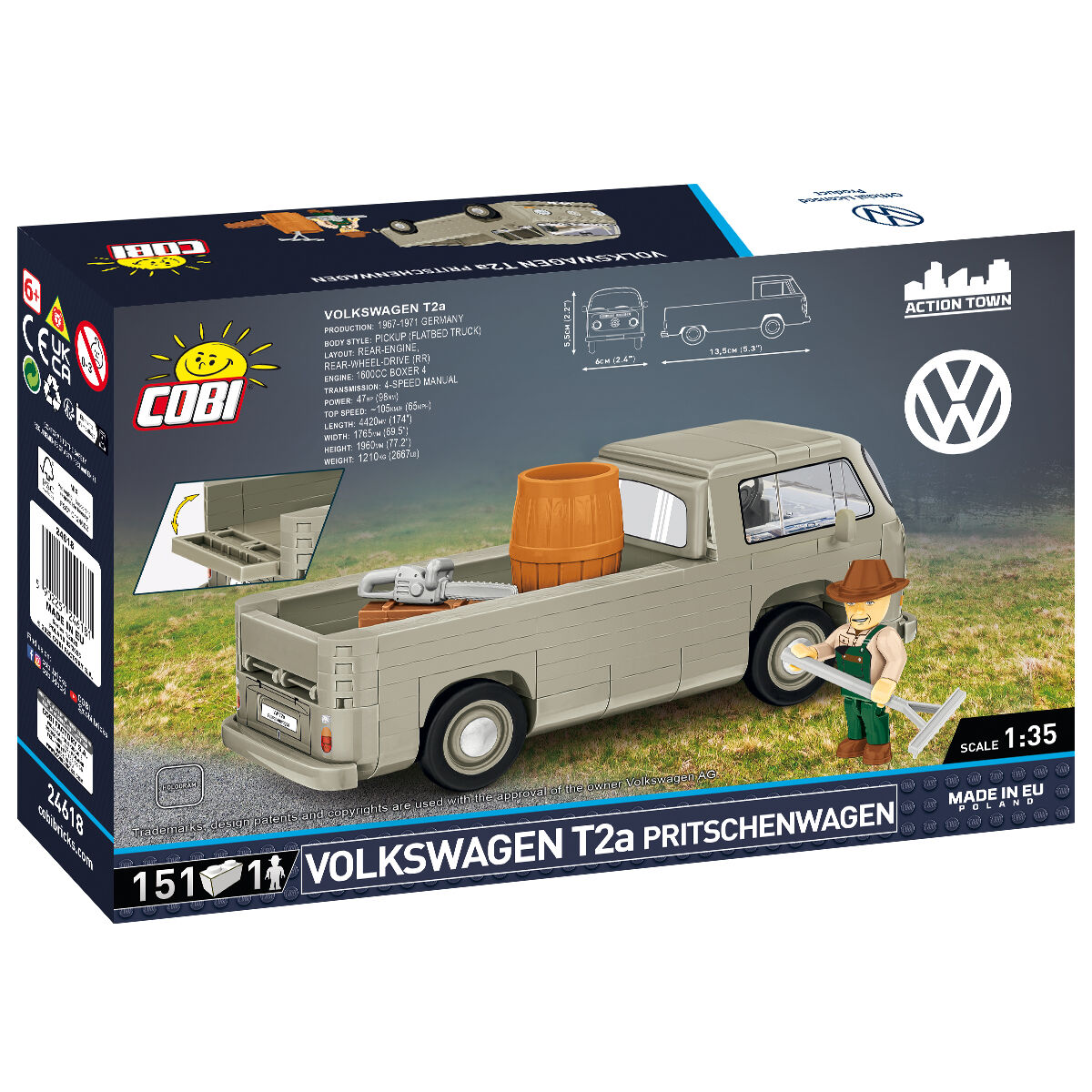 Volkswagen T2a Pritschenwagen z otwartą skrzynią ładunkową