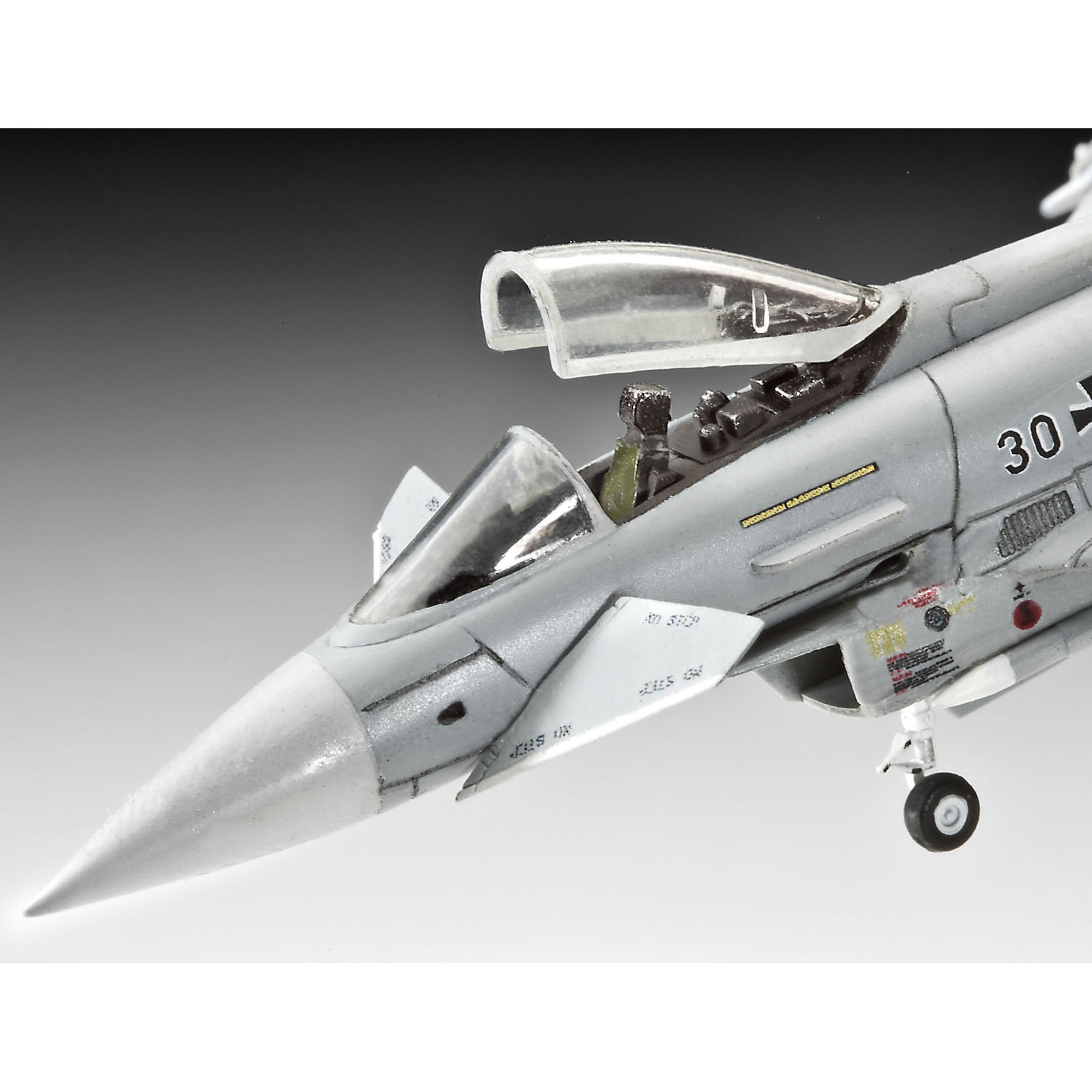 Zbliżenie kokpitu modelu Eurofighter Typhoon