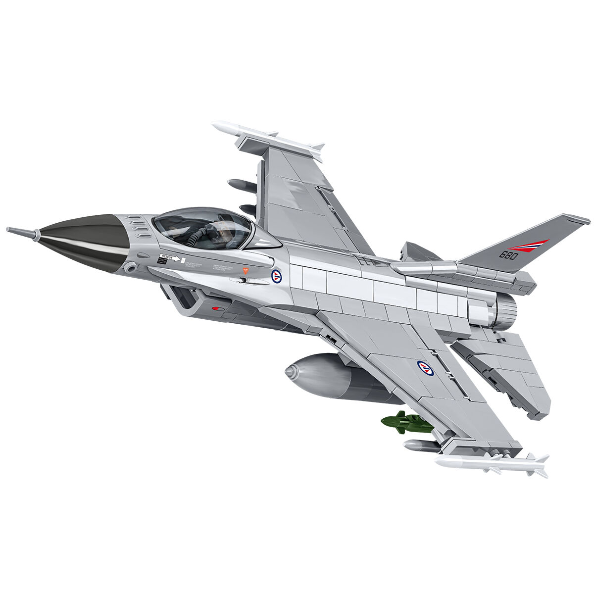 Zbudowany model F-16AM Fighting Falcon w norweskich barwach