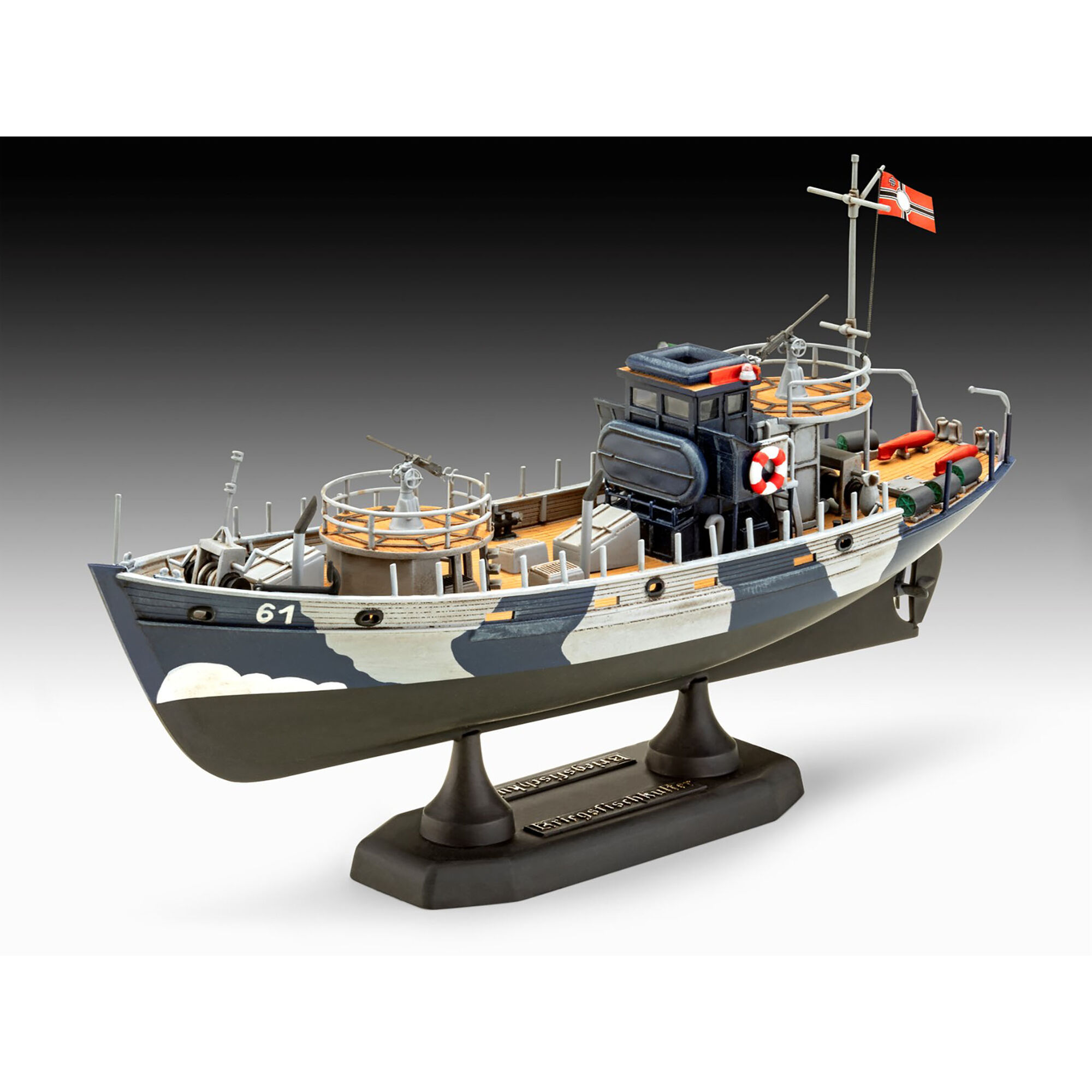 Model KFK w skali 1:144 na podstawce
