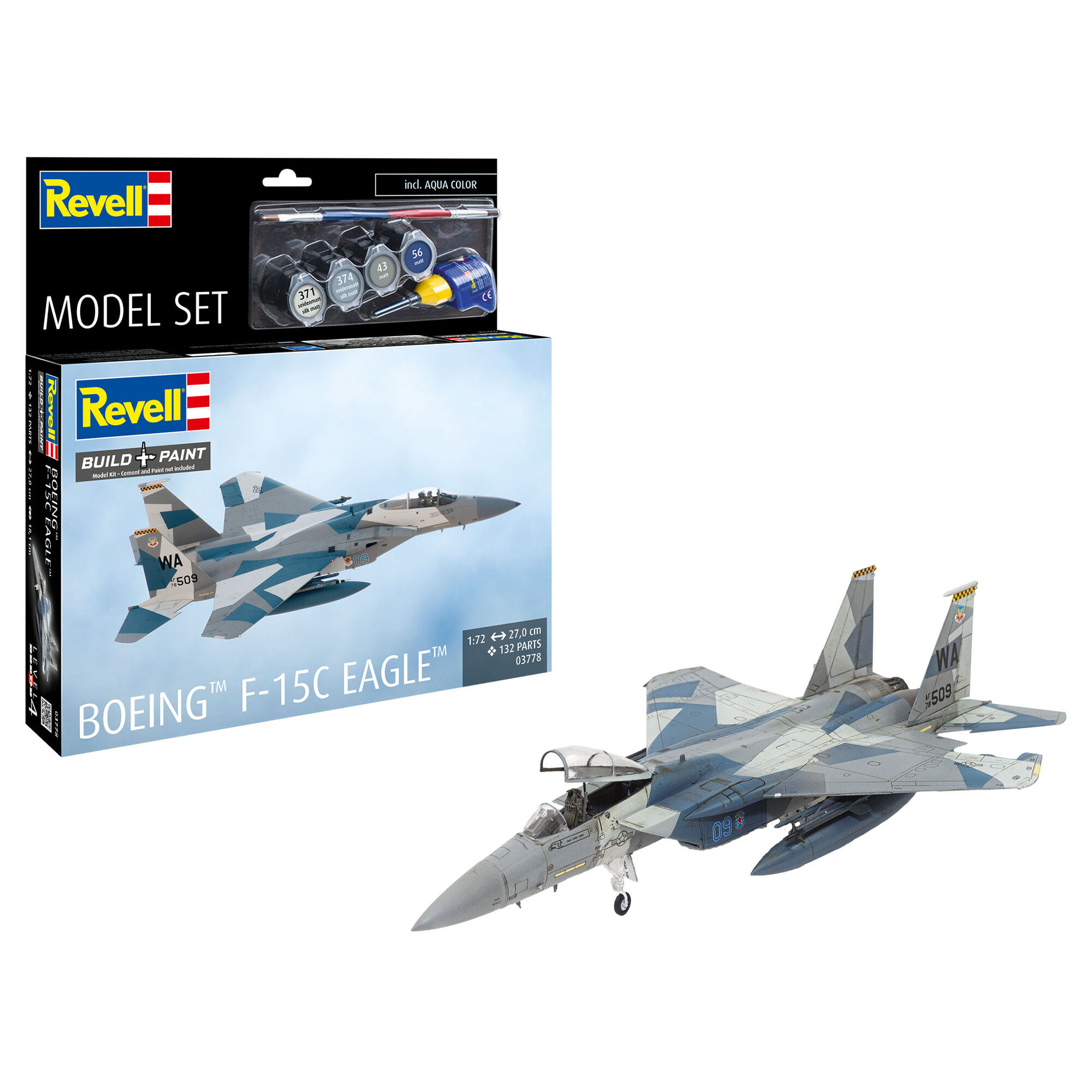 Złożony model Boeing F-15C Eagle z podwieszonym uzbrojeniem