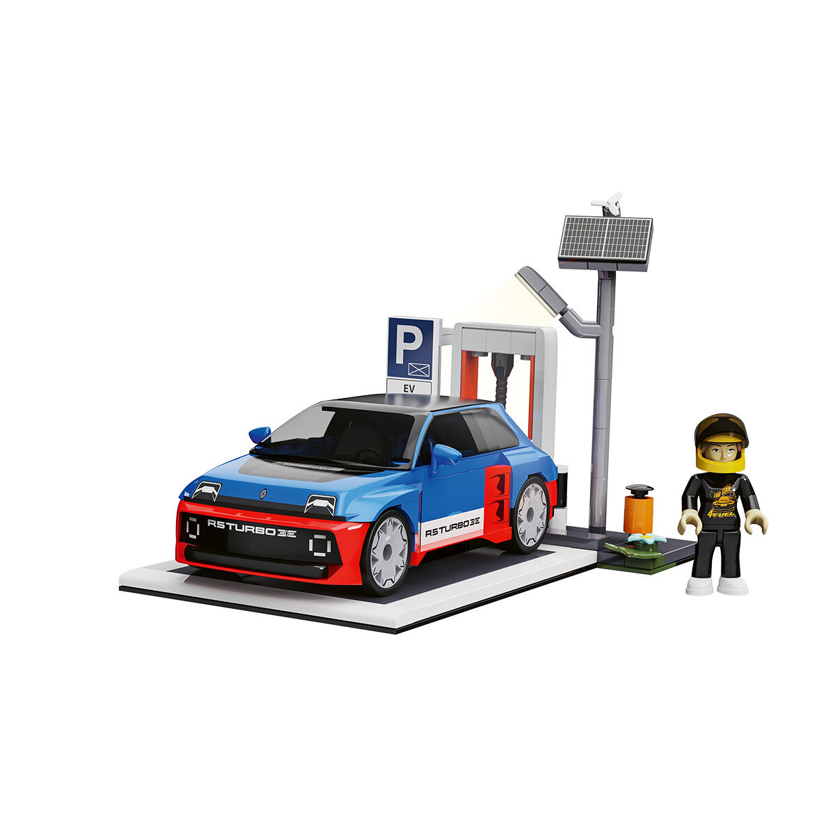 Renault 5 Turbo 3E, stacja EV i figurka kierowczyni
