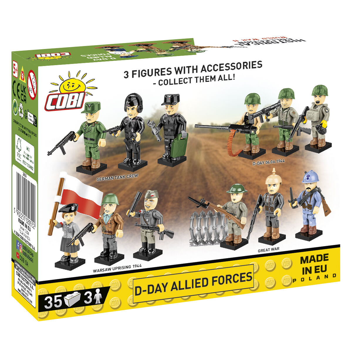 Opakowanie zestawu D-Day Allied Forces z trzema figurkami