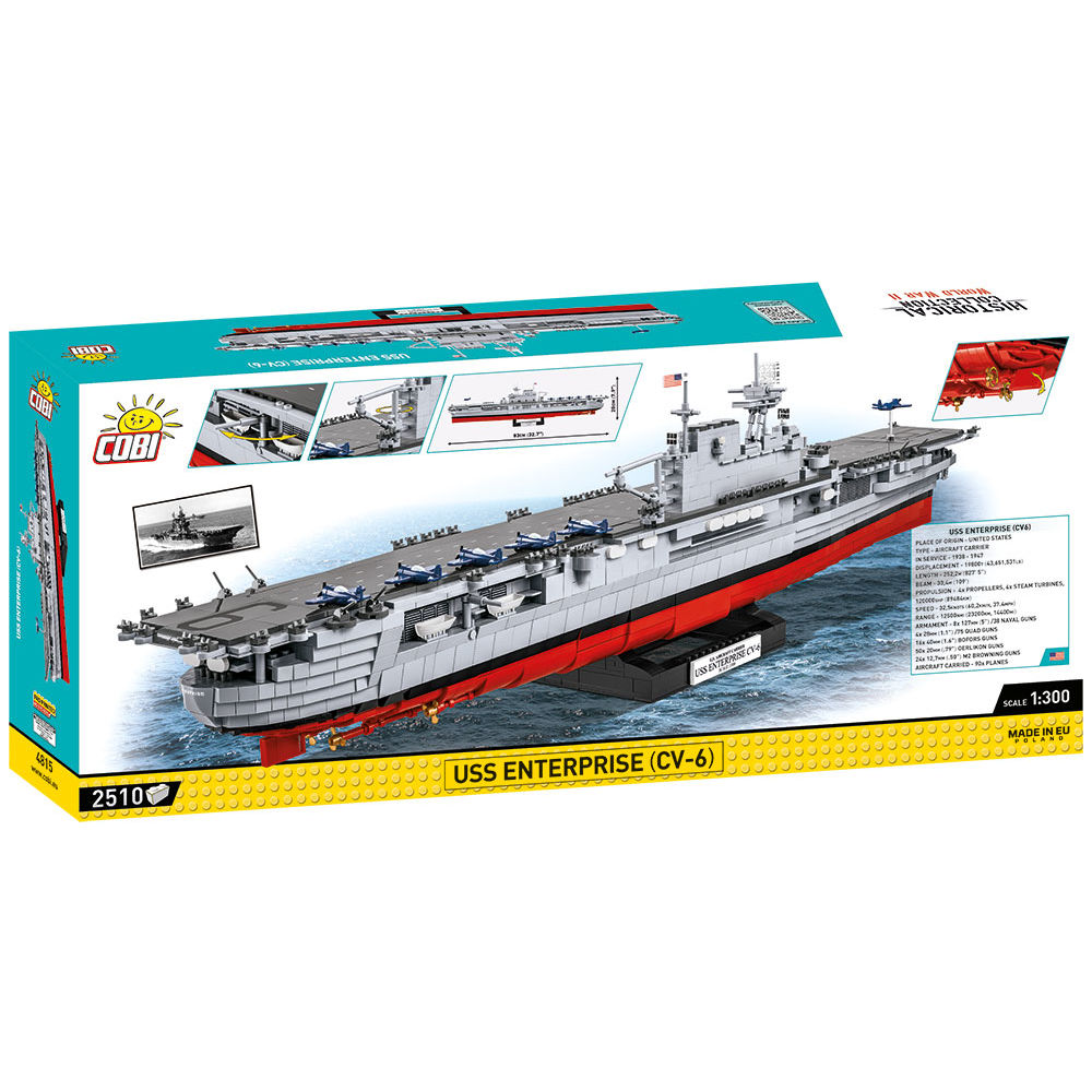 Model lotniskowca USS Enterprise z zestawu COBI