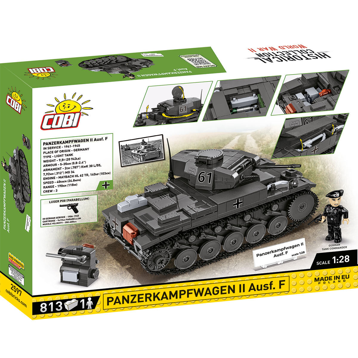 Model Panzerkampfwagen II Ausf. F i figurka czołgisty