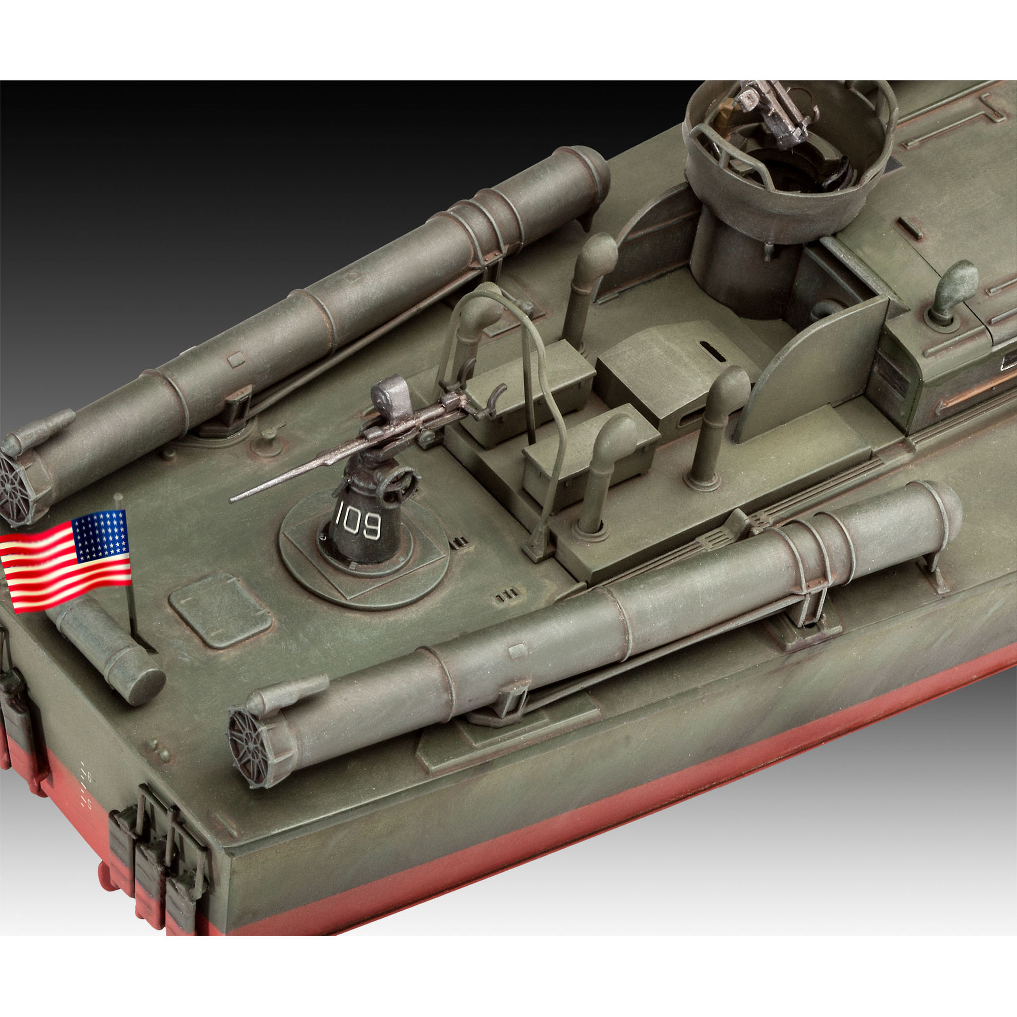 Zbliżenie pokładu modelu PT-109