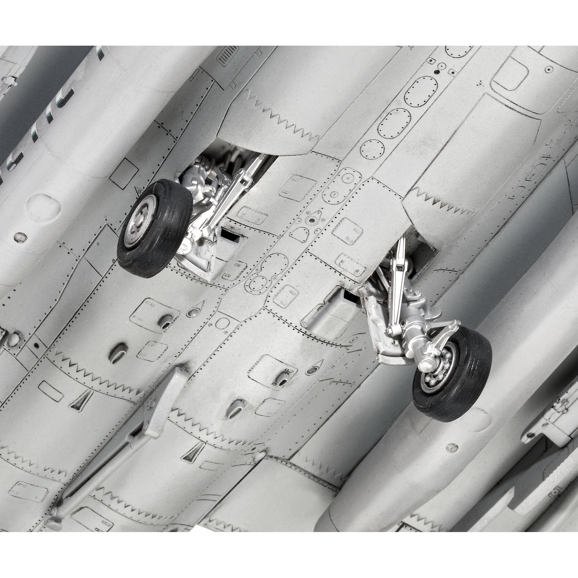 Szczegół podwozia modelu Dassault Rafale C
