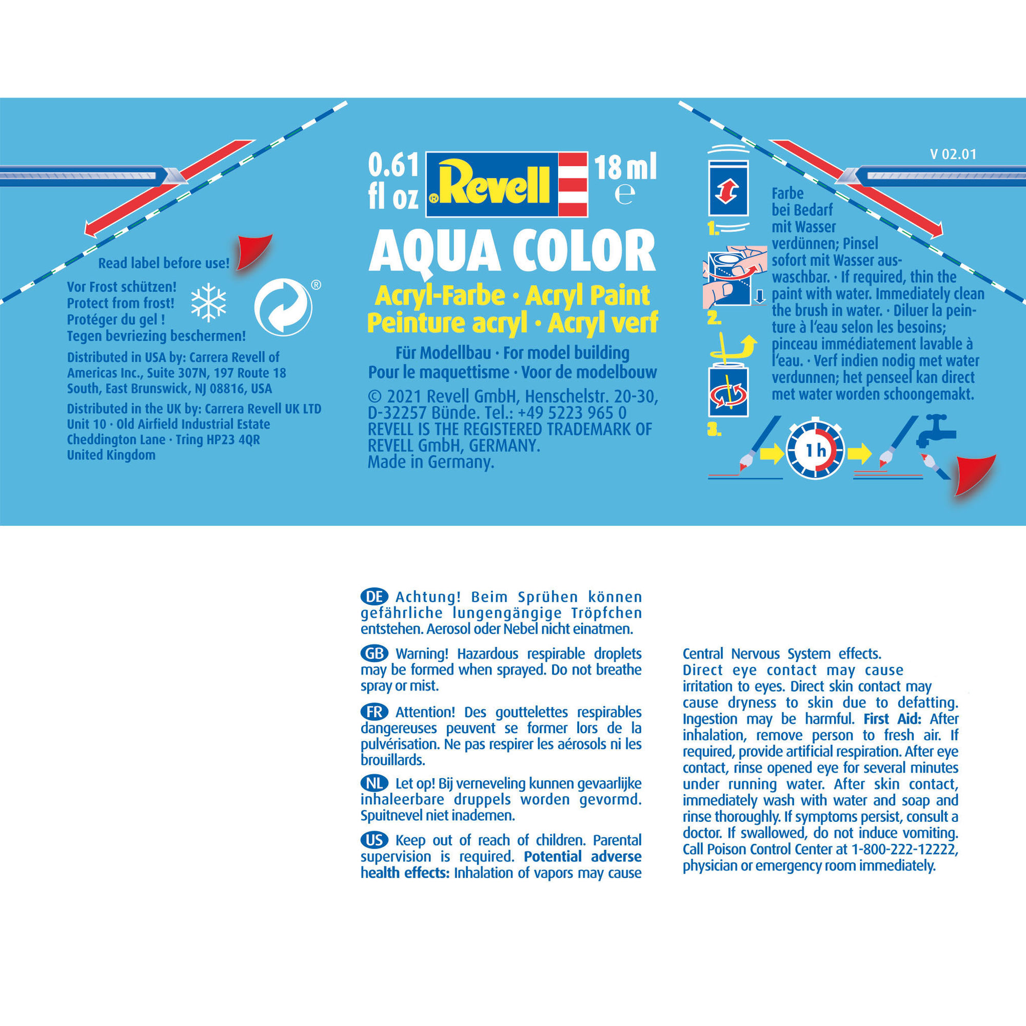 Etykieta farby Revell Aqua Color 04, 18 ml