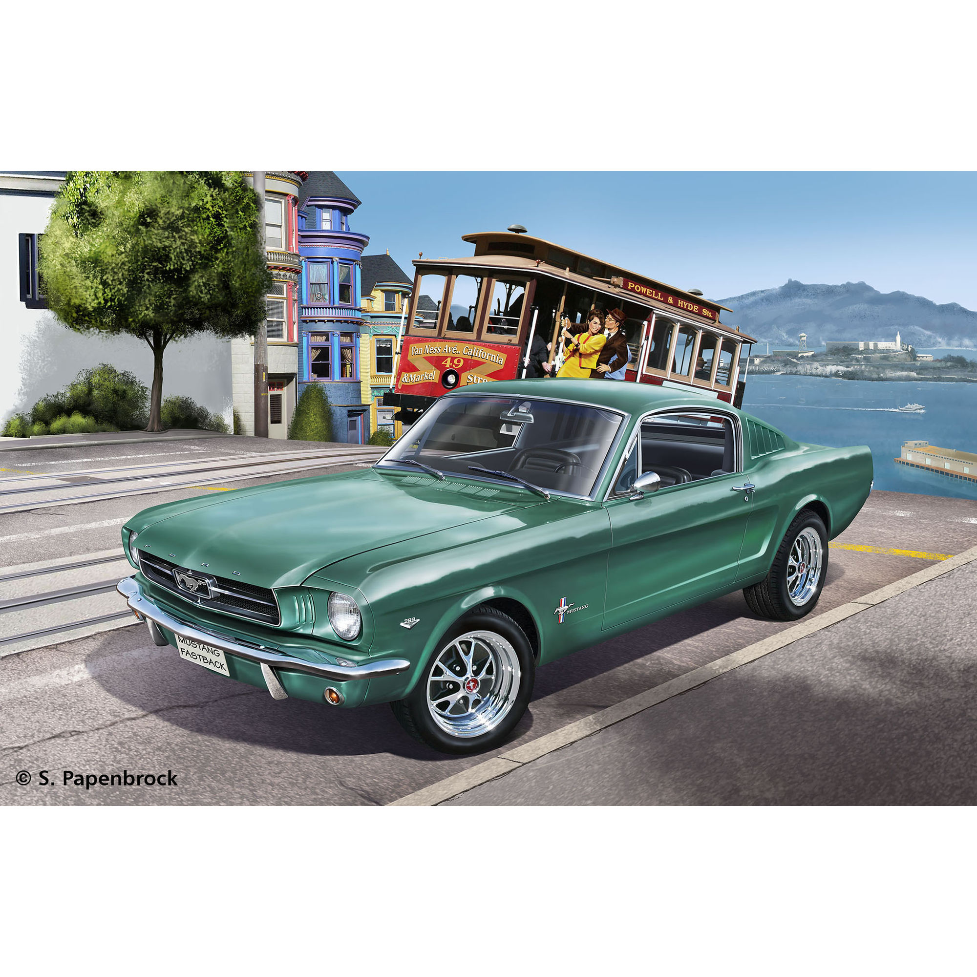 Model Forda Mustanga 1965 Fastback w zielonym kolorze