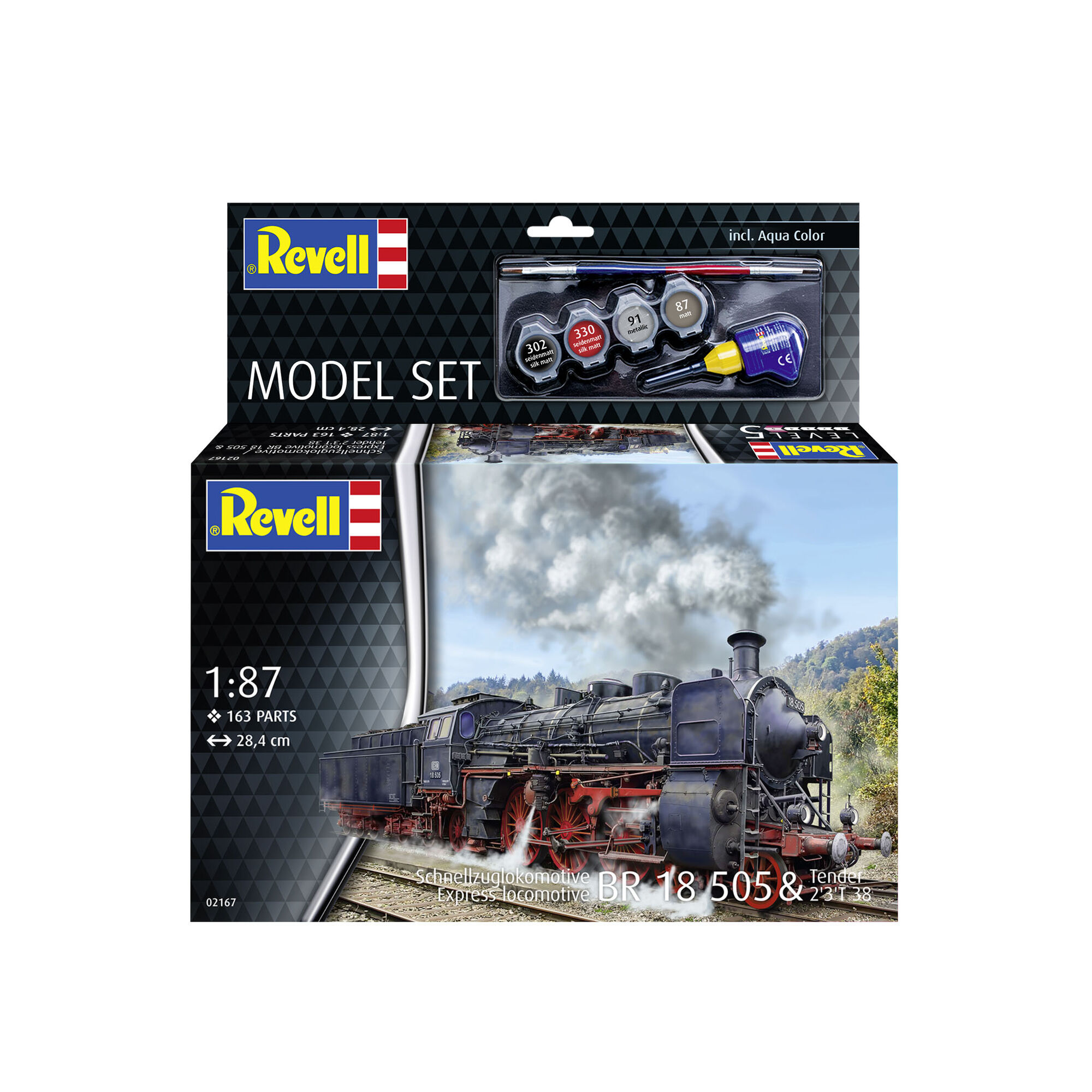 Opakowanie zestawu modelarskiego Revell BR 18 505 z farbami