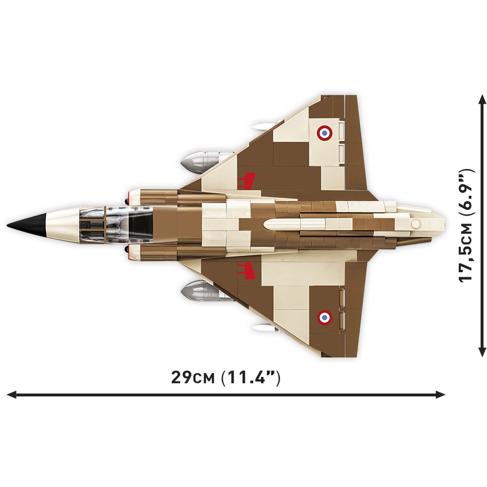 Widok modelu Mirage IIIC z góry