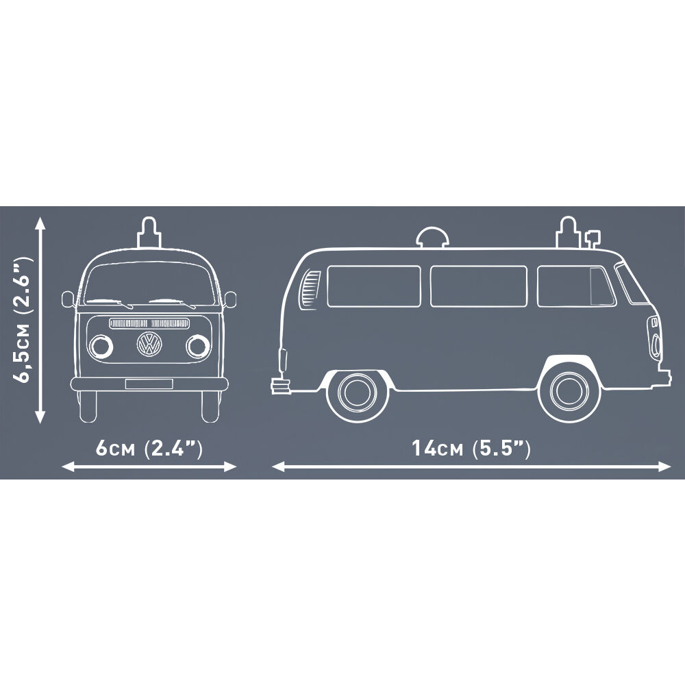 Wymiary modelu Volkswagena T2b