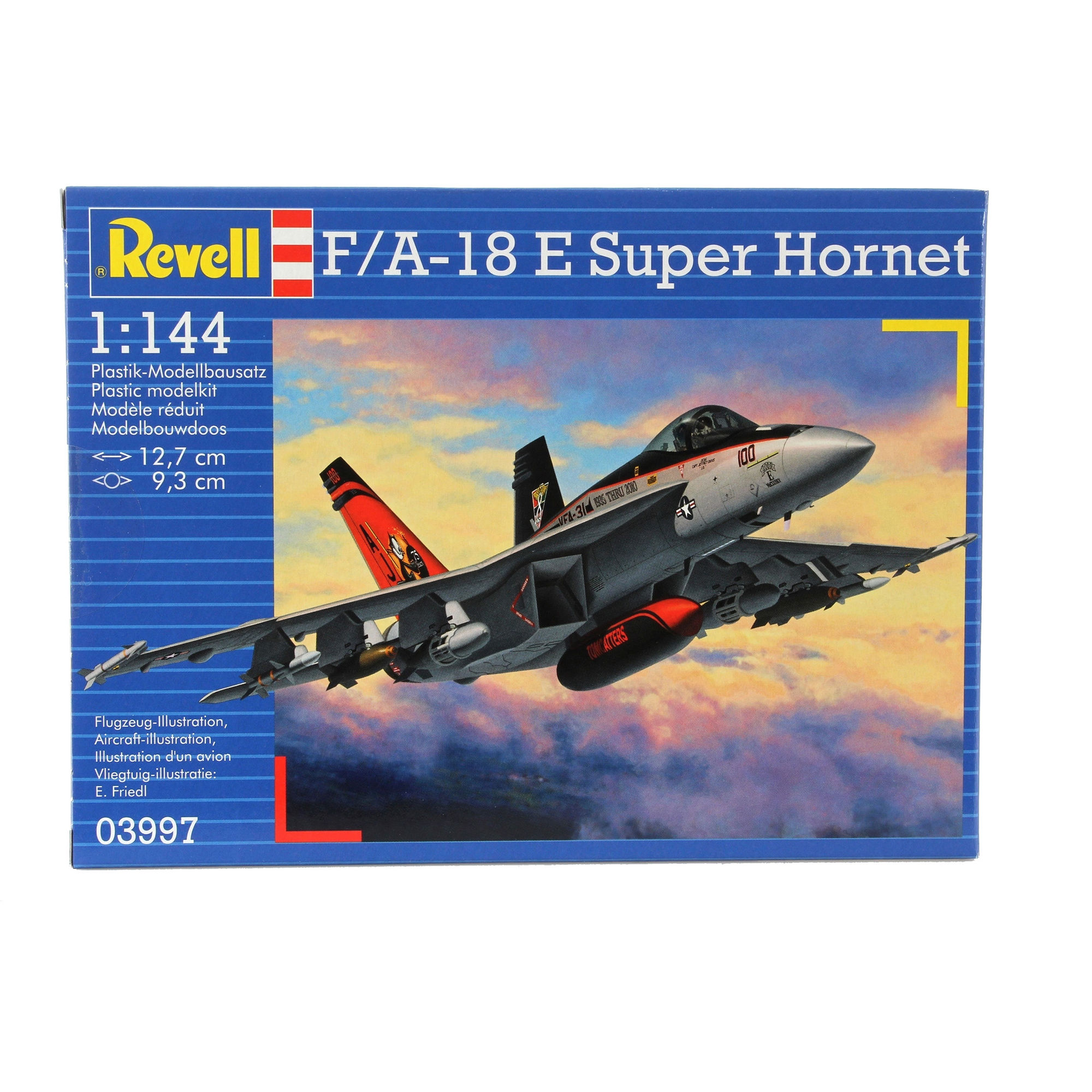 Pudełko modelu F/A-18 E Super Hornet w skali 1:144