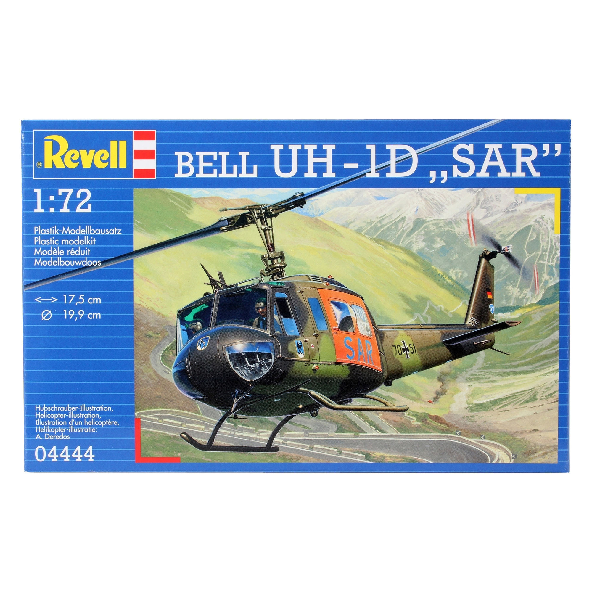 Pudełko modelu Bell UH-1D SAR w skali 1:72