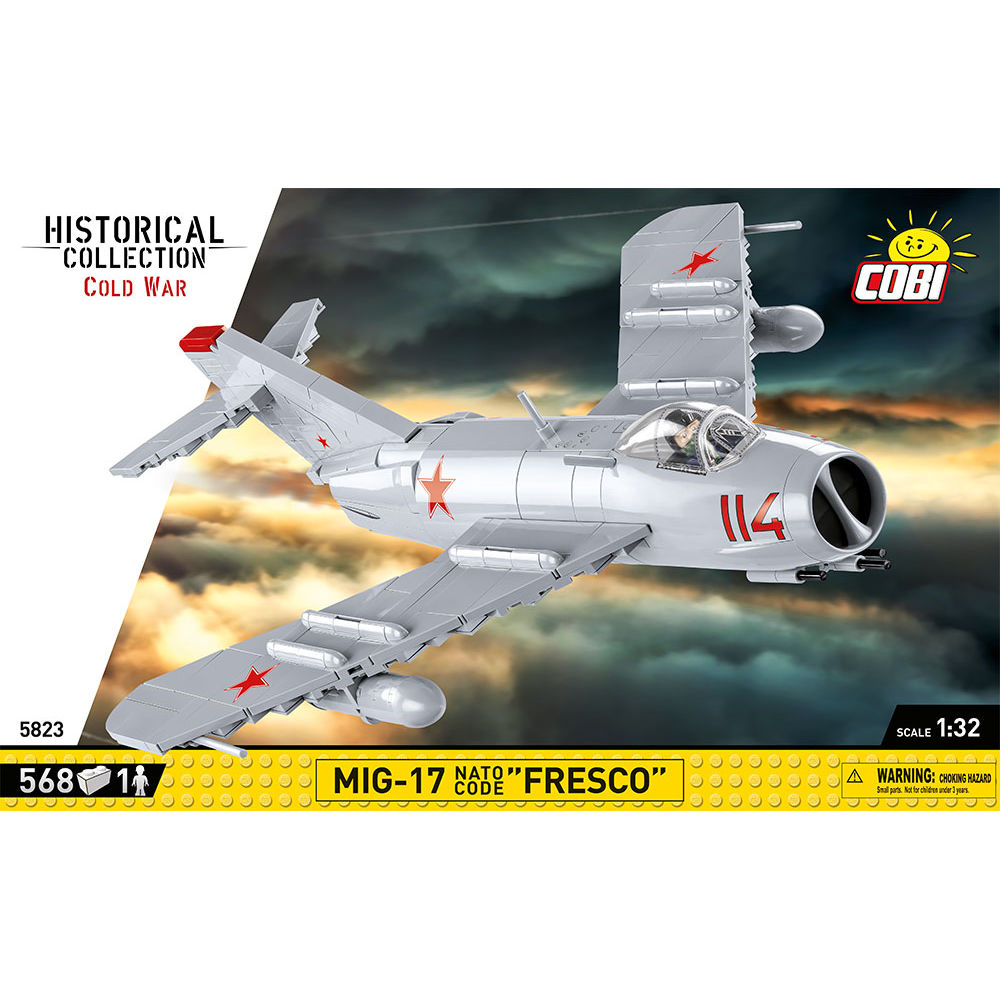 MIG-17 z widocznym kamuflażem i oznaczeniami