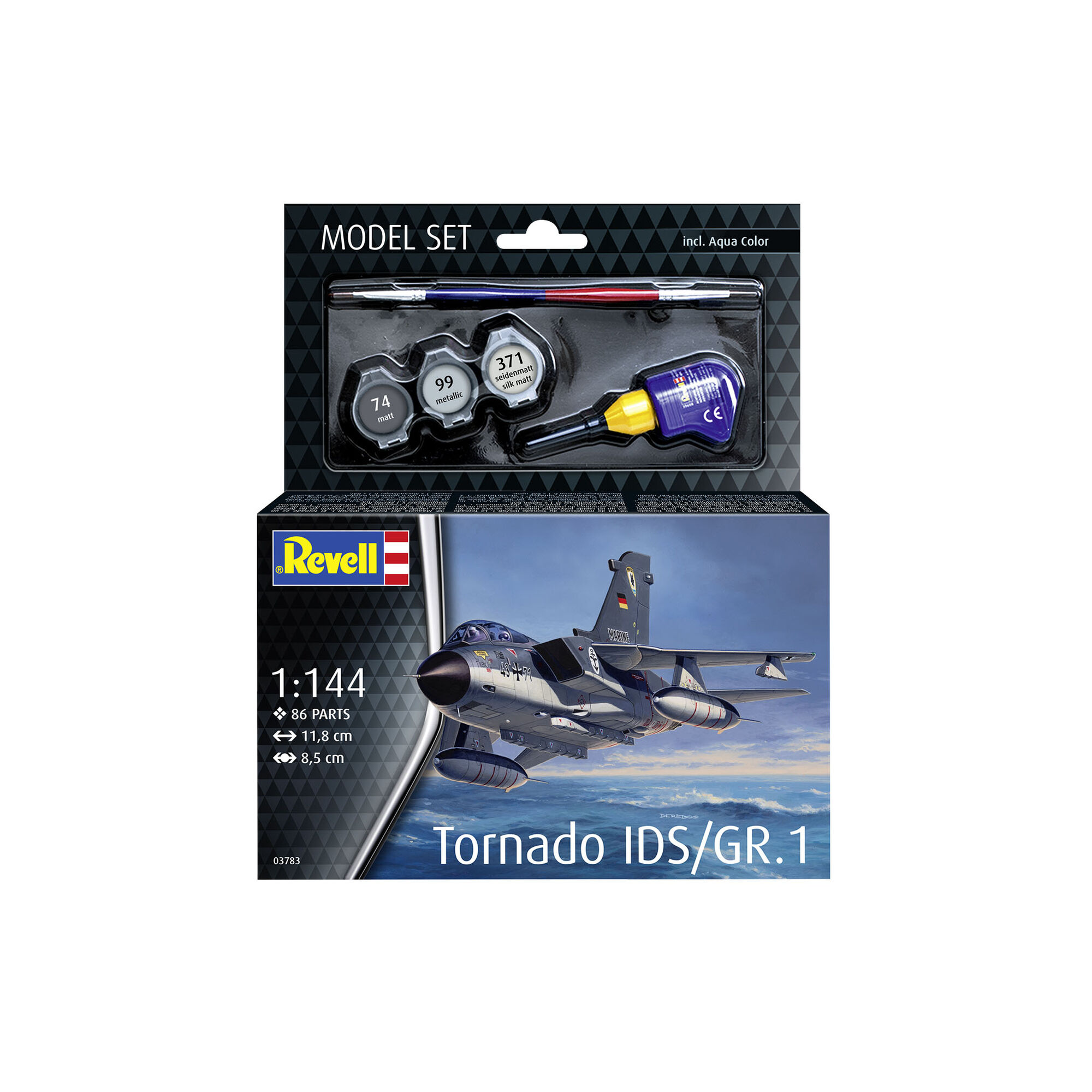 Zestaw modelarski Revell Panavia Tornado IDS/GR.1 z farbami, klejem i pędzlem
