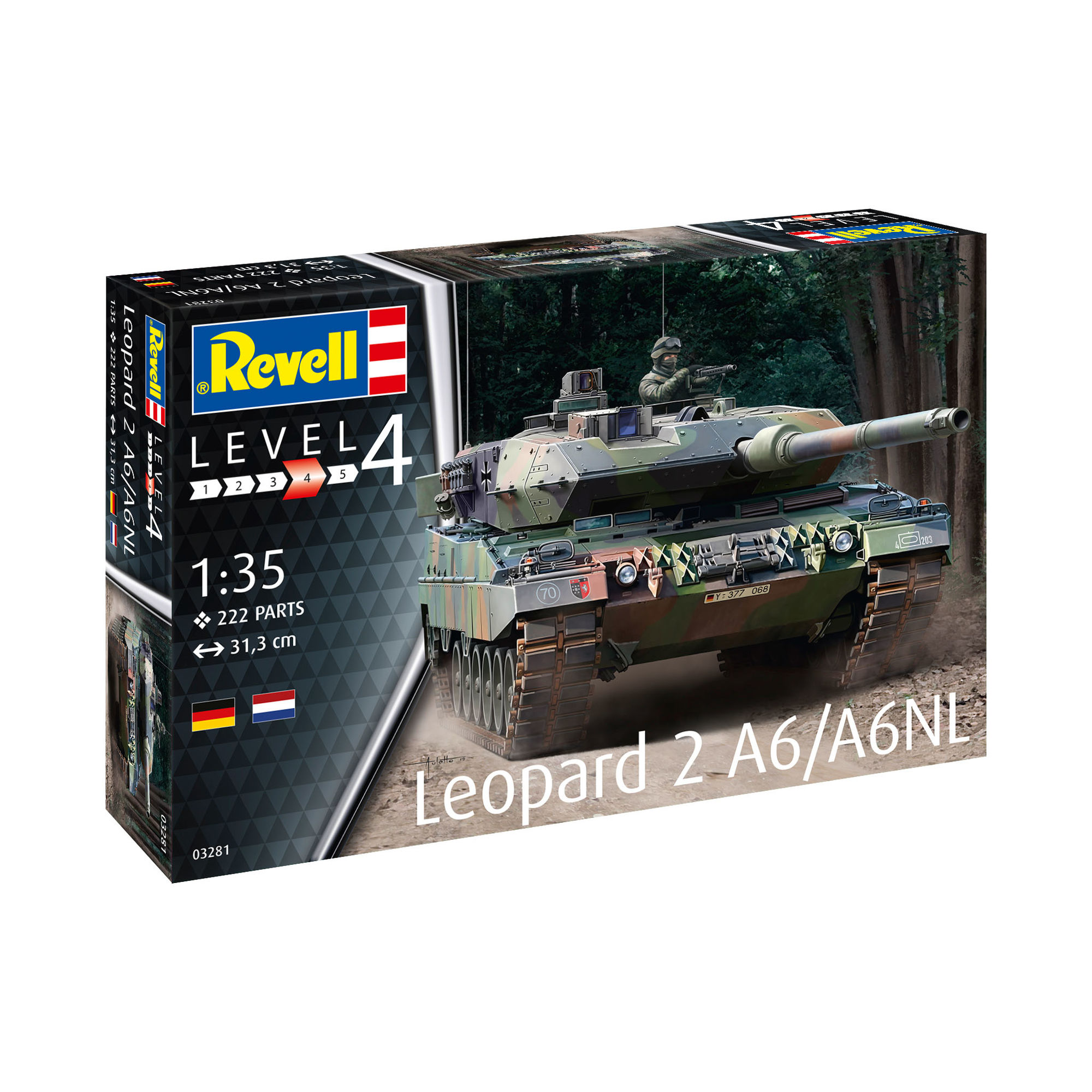 Opakowanie modelu Leopard 2A6/A6NL w skali 1:35