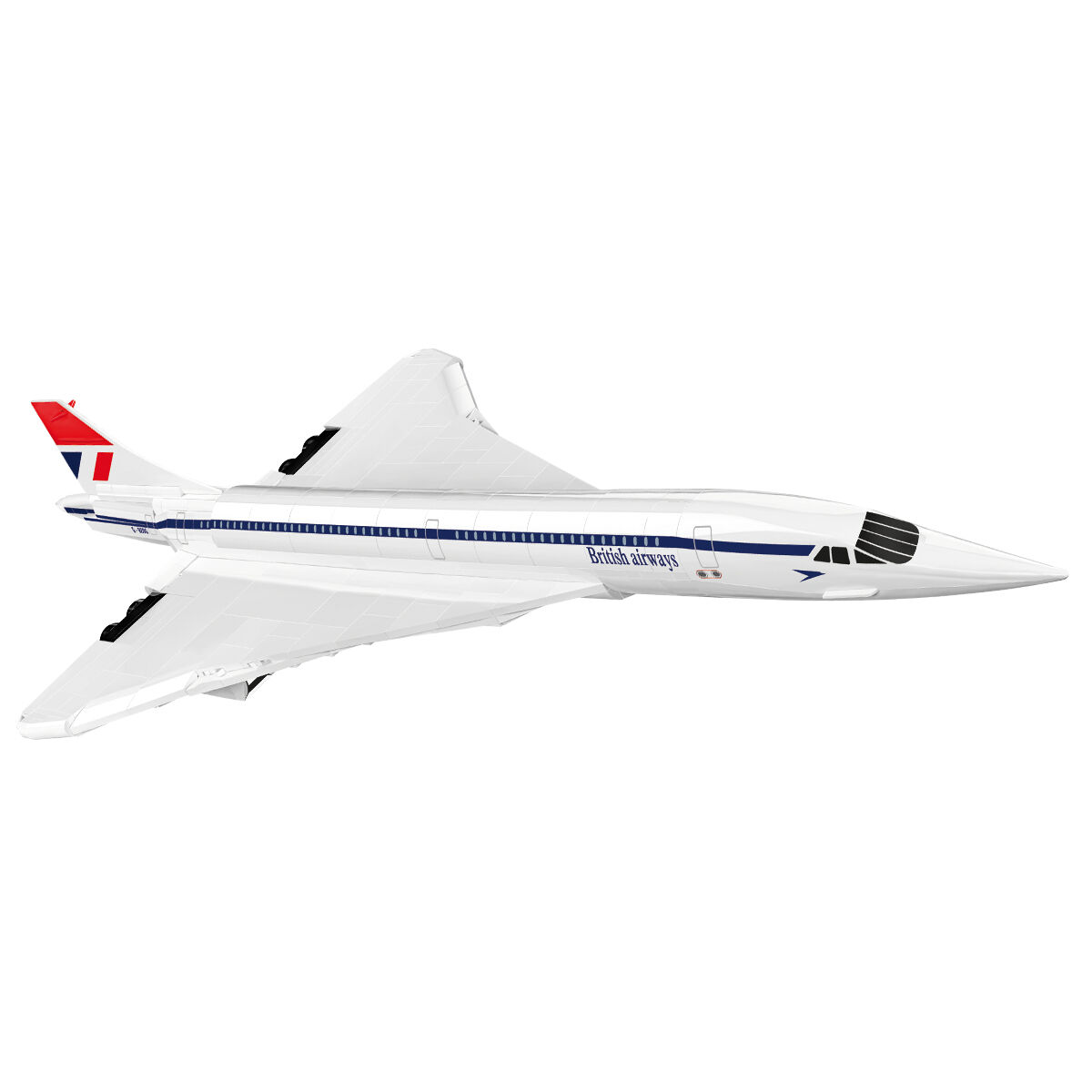 Model Concorde G-BBDG z widocznym podwoziem