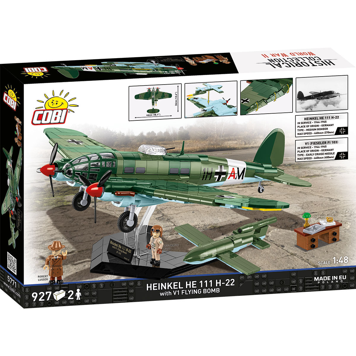 Model Heinkla He 111 H-22 z podwieszoną bombą latającą V1