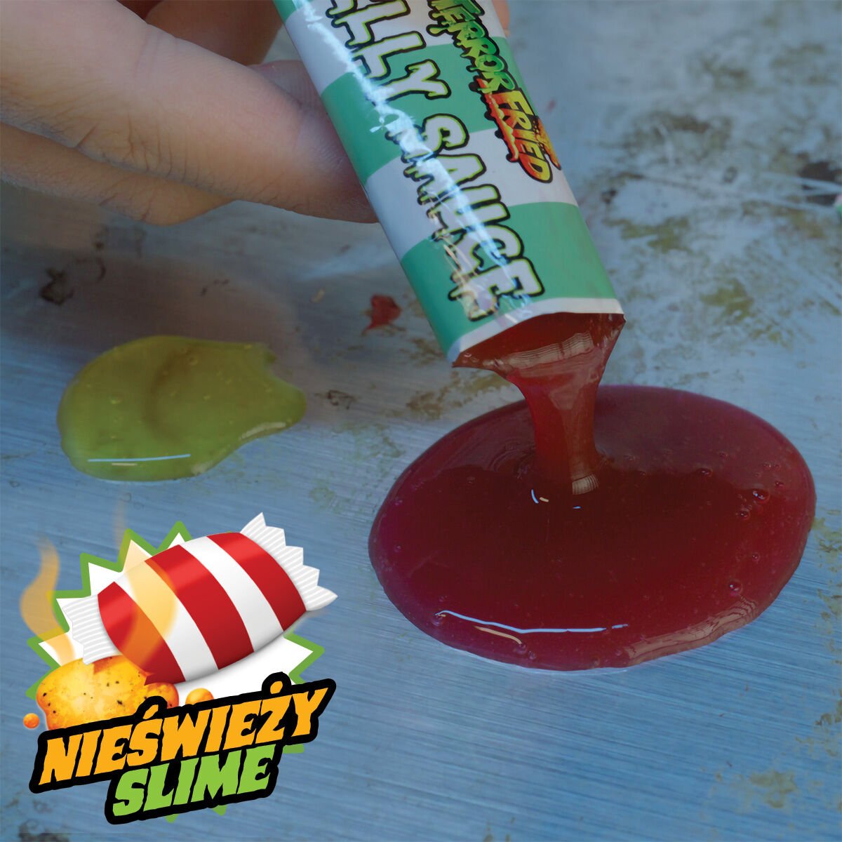 Czerwony i żółty slime z zestawu Terror Fried