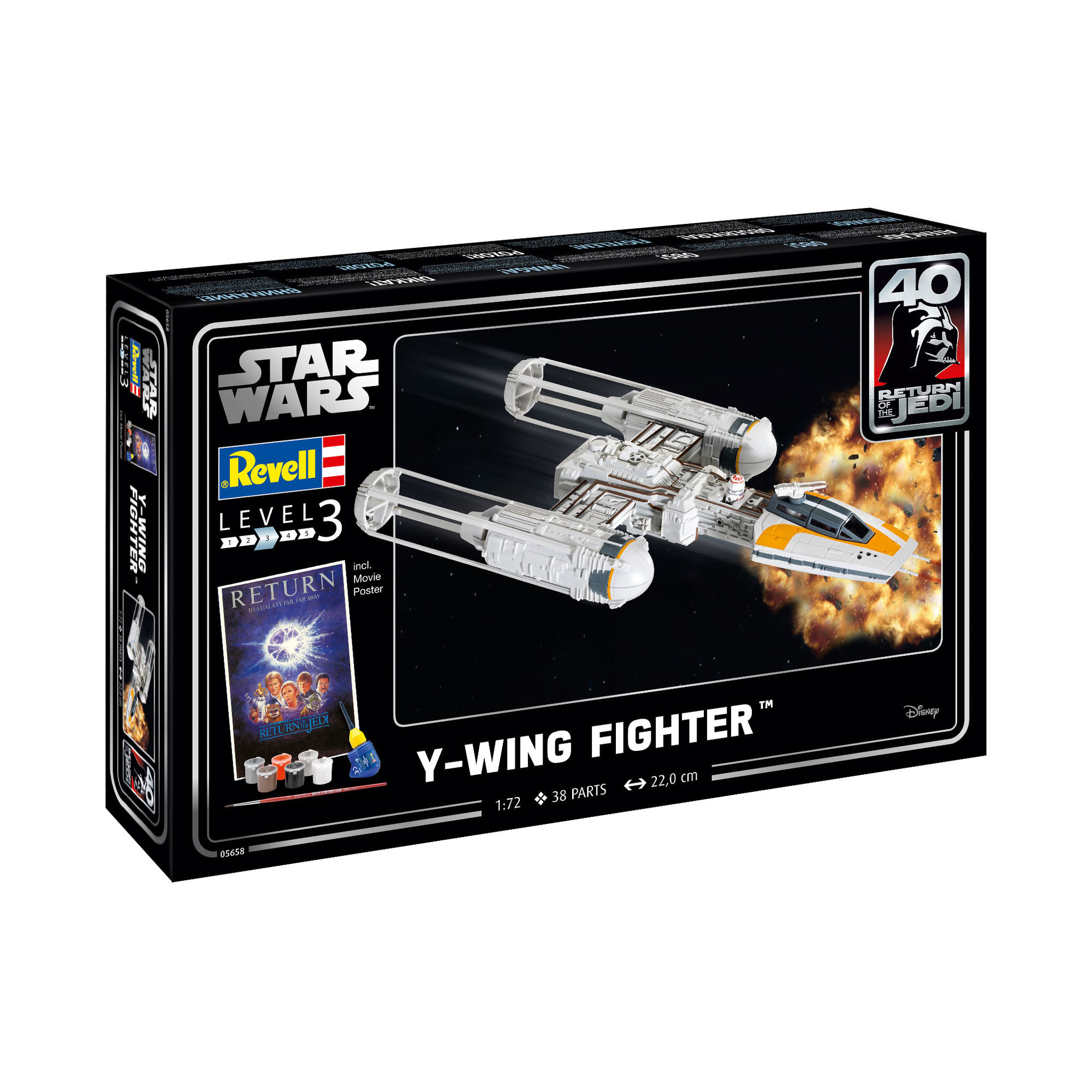 Pudełko zestawu Revell Star Wars Y-Wing Fighter